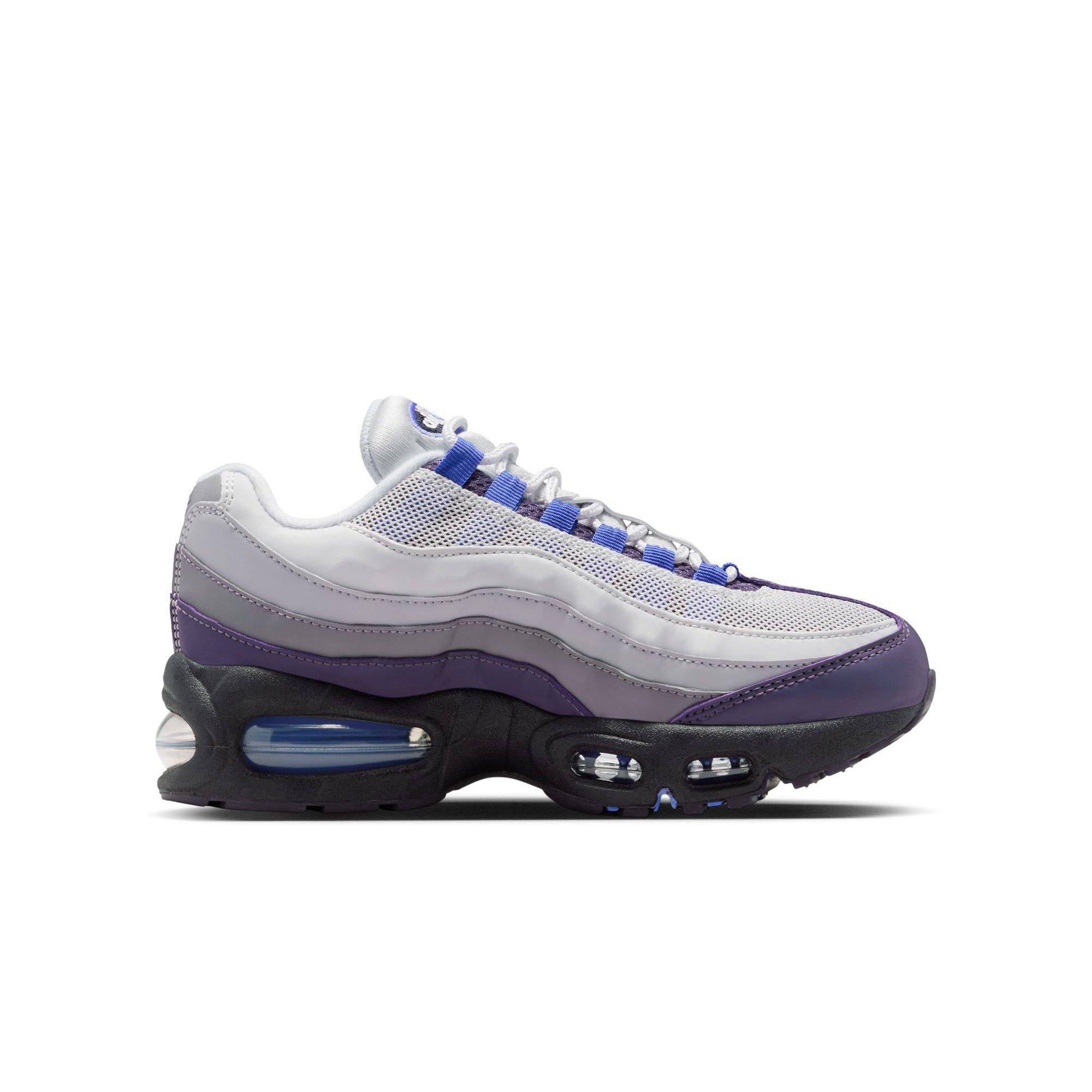 Nike Air Max 95 "Photon Dust/Sapphire/Dark Raisin" Grade School Boys' Shoe - GREY/BLUE Thumbnail View 2