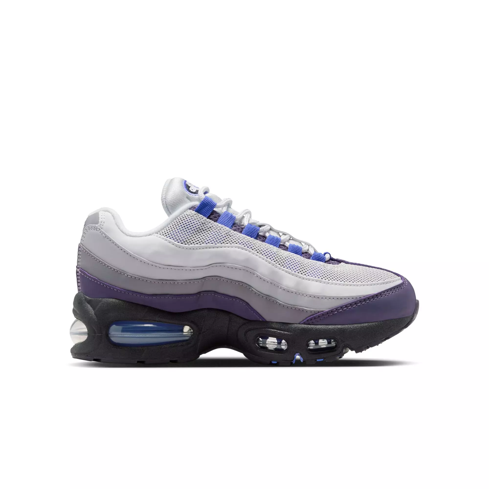 Nike Air Max 95 "Photon Dust/Sapphire/Dark Raisin" Grade School Boys' Shoe - GREY/BLUE