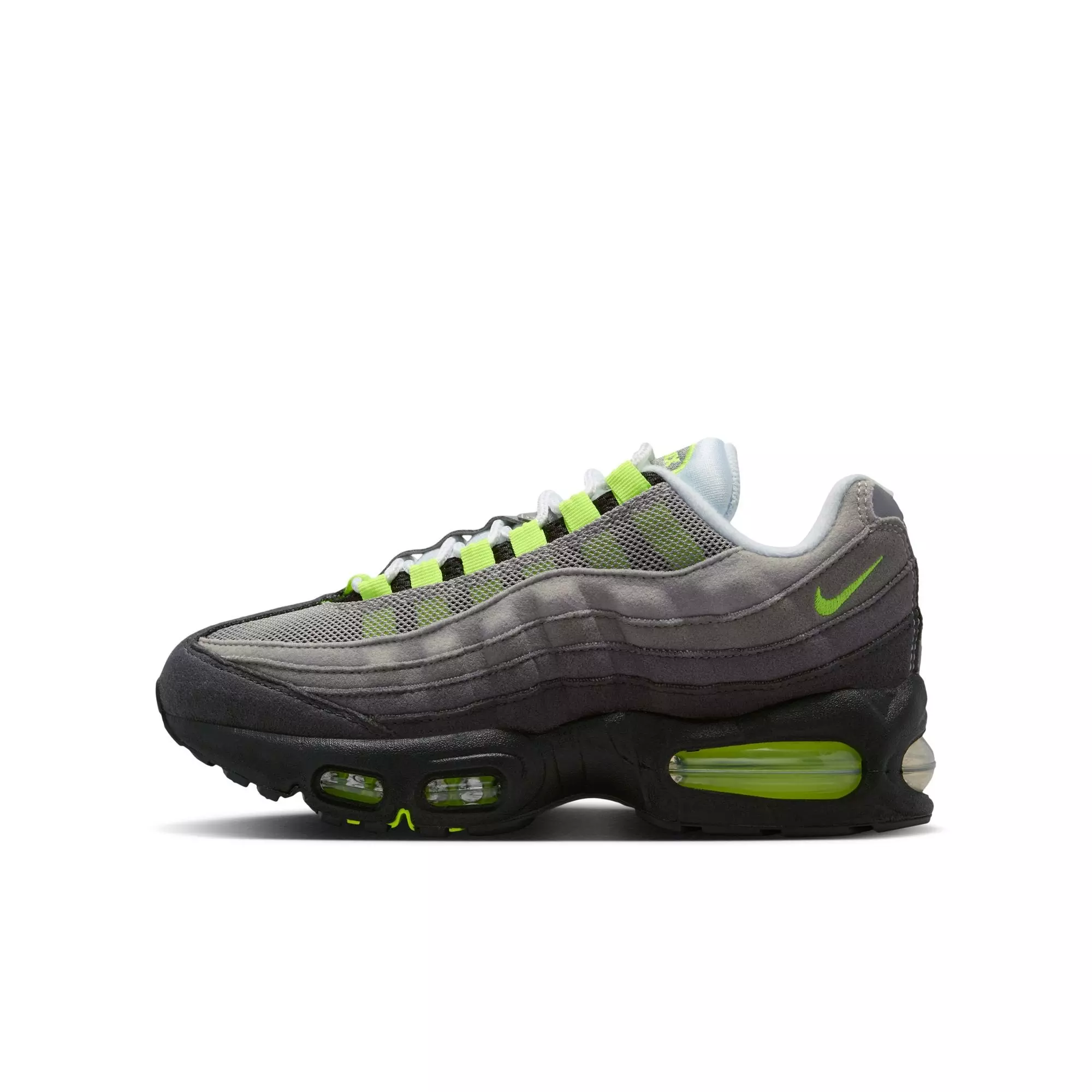 Nke Air Max 95 "Neon Yellow" Grade School Kids' Shoe - BLACK/NEON YELLOW/ANTHRACITE