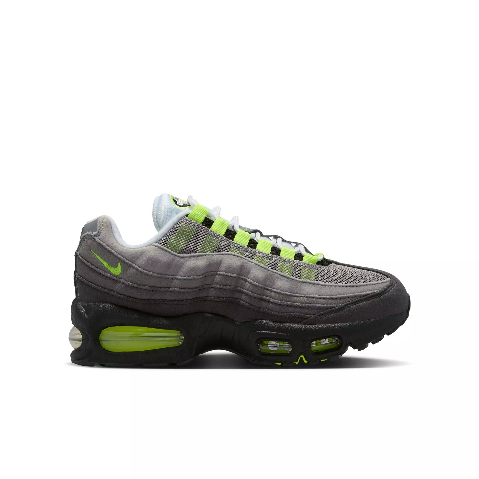 Nke Air Max 95 "Neon Yellow" Grade School Kids' Shoe - BLACK/NEON YELLOW/ANTHRACITE
