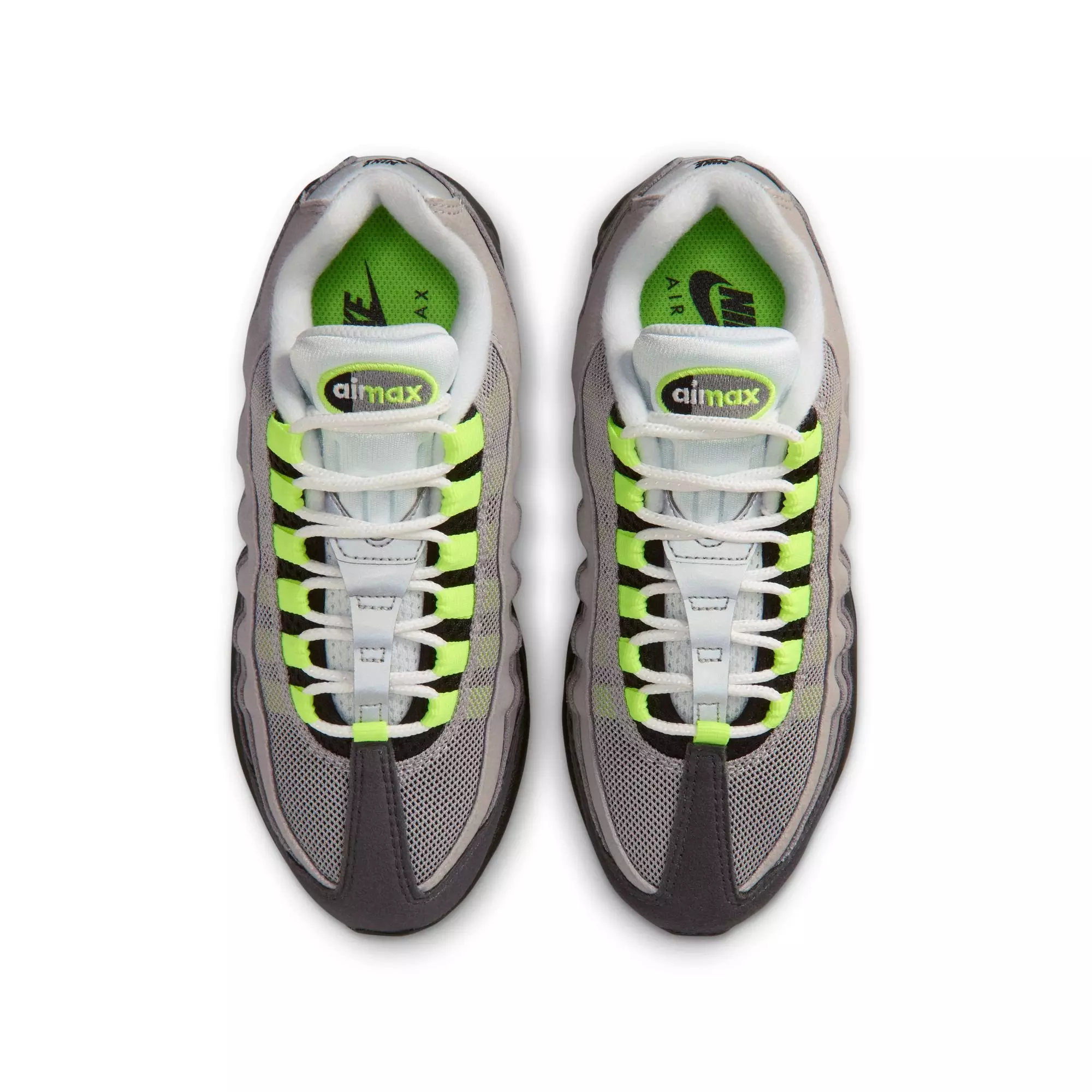 Nke Air Max 95 "Big Bubble" Grade School Kids' Shoe - BLACK/NEON YELLOW/ANTHRACITE