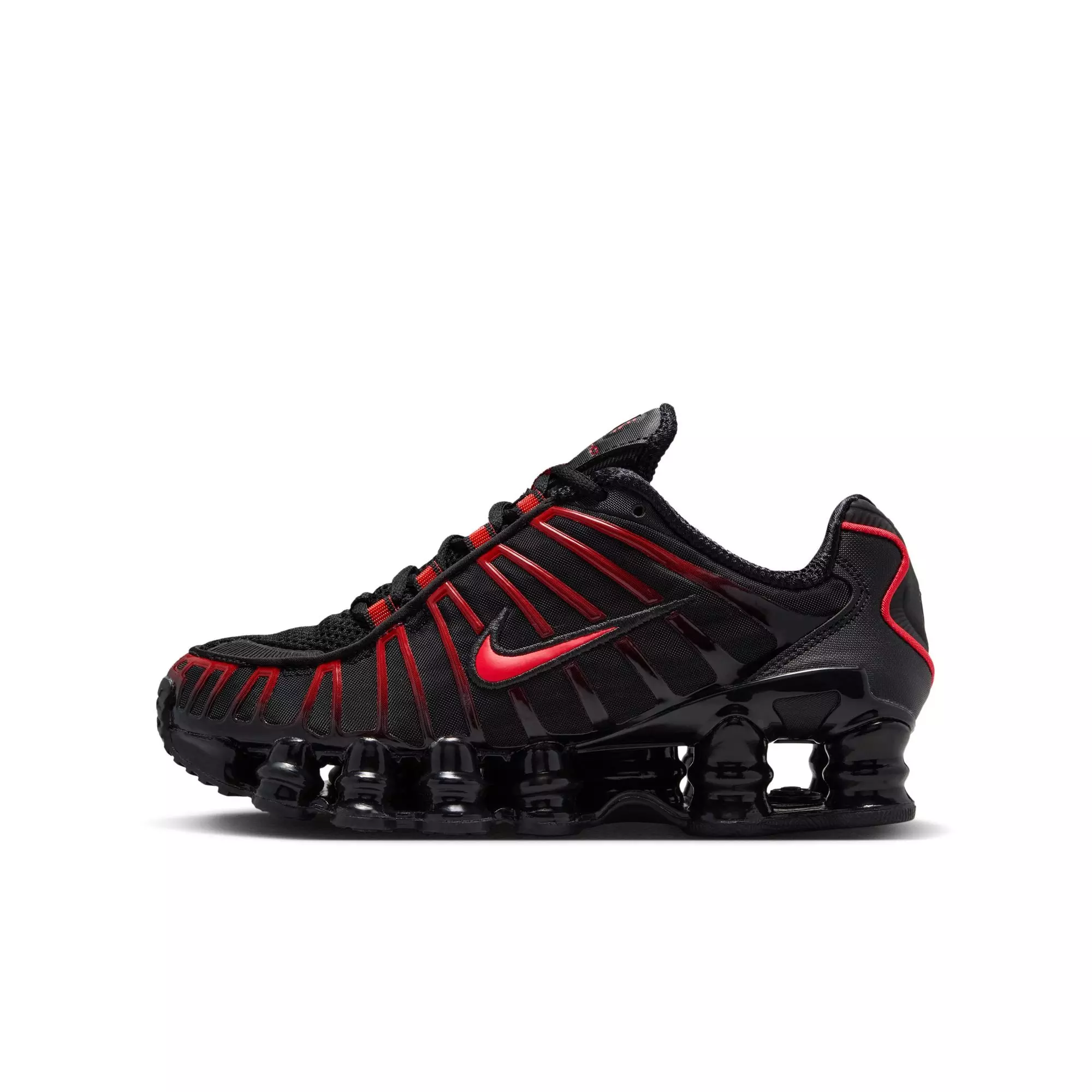 Nike Shox TL "Black/Lt Crimson" Grade School Boys' Shoe - BLACK/RED
