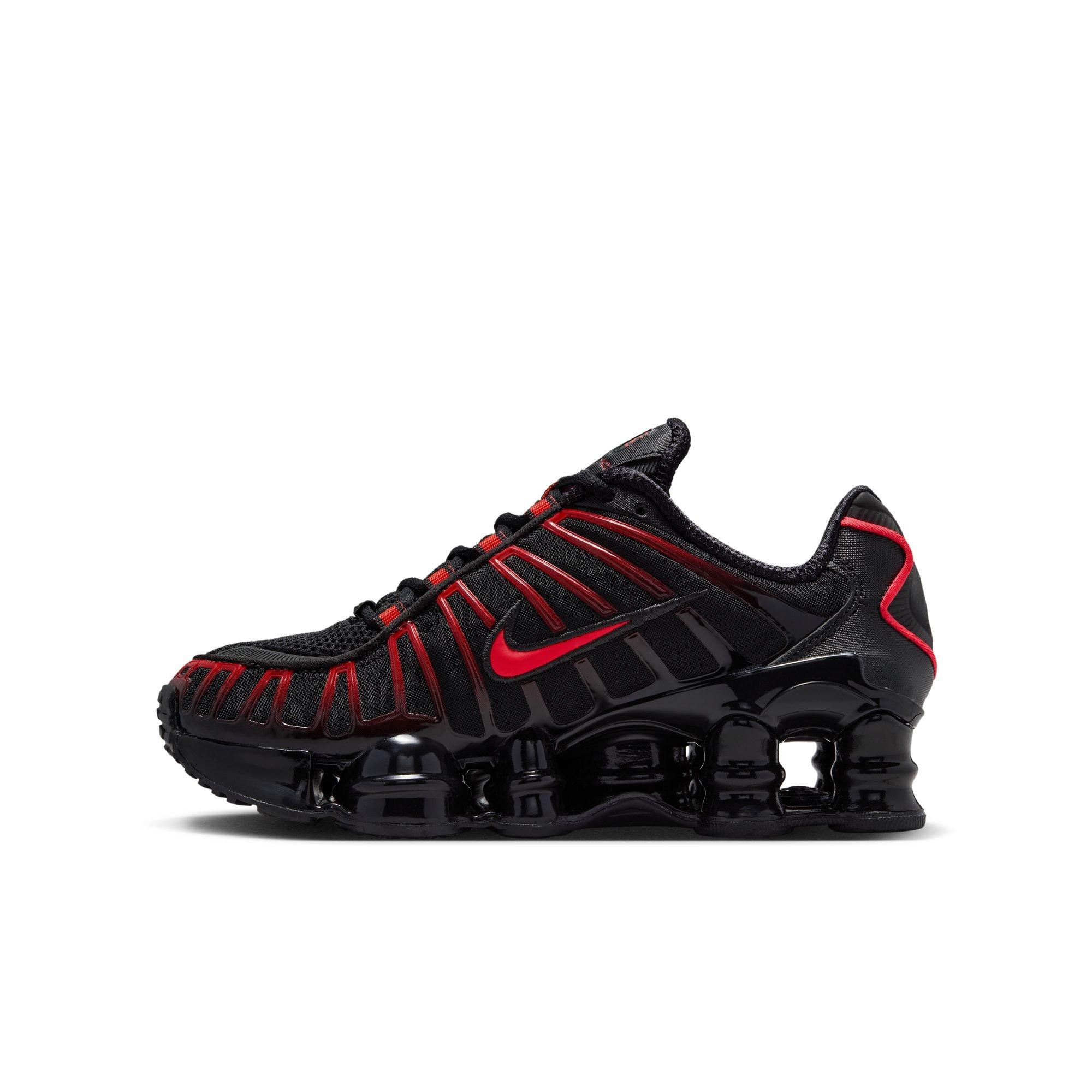 Nike Shox TL "Black/Lt Crimson" Grade School Boys' Shoe - BLACK/RED Thumbnail View 4
