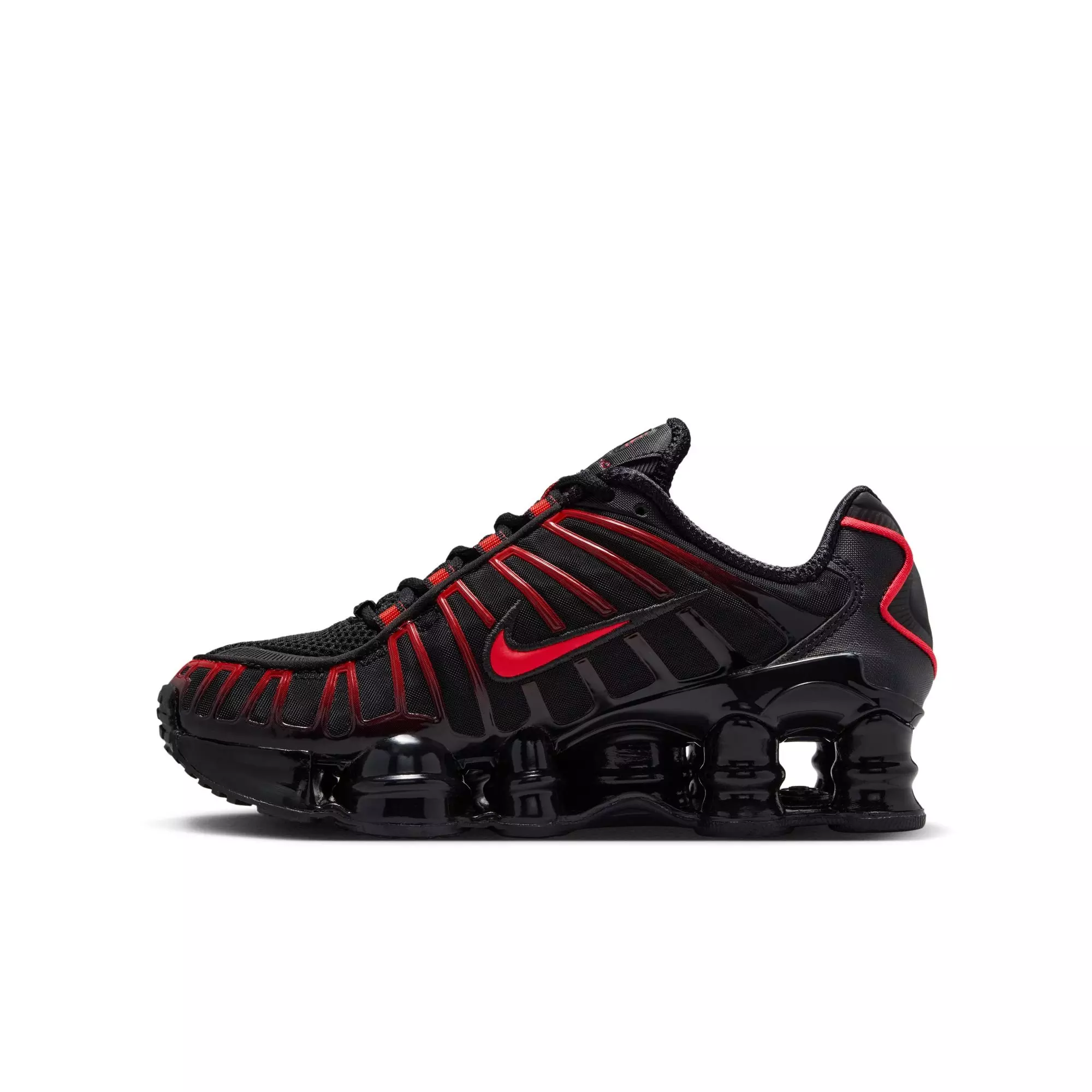 Nike Shox TL "Black/Lt Crimson" Grade School Boys' Shoe - BLACK/RED