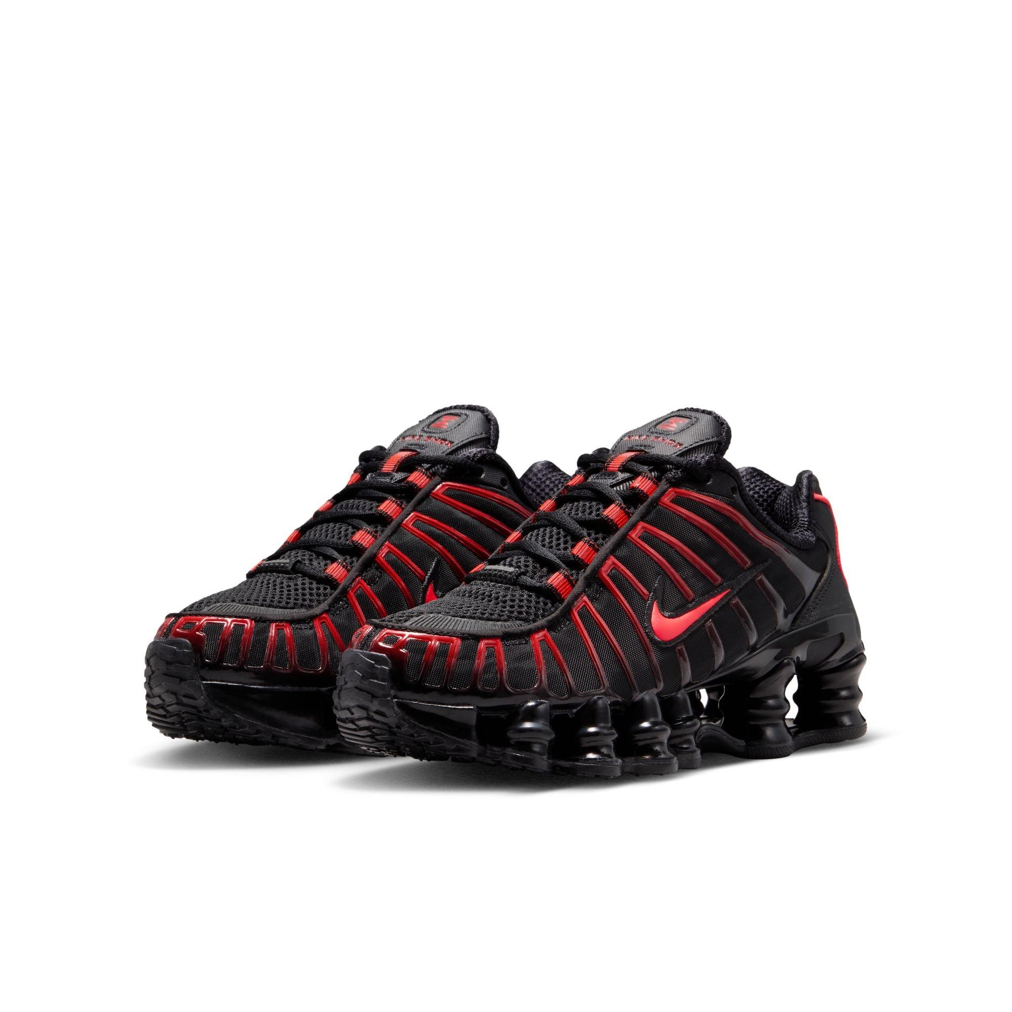 Nike Shox TL "Black/Lt Crimson" Grade School Boys' Shoe - BLACK/RED Thumbnail View 5