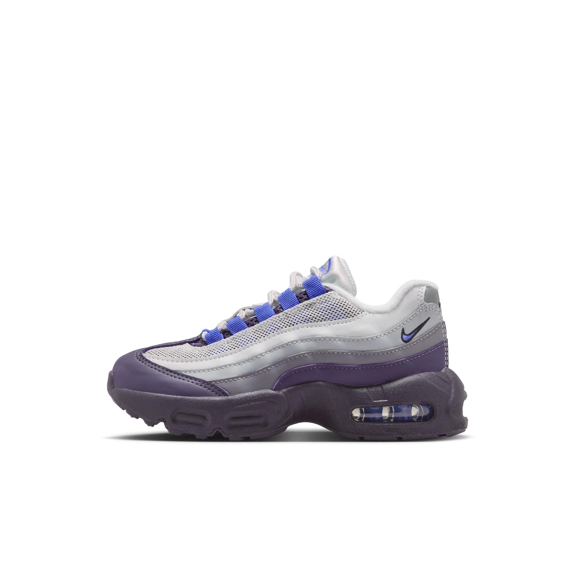 Nike Air Max 95 Recraft "Photon Dust/Sapphire/Dark Raisin" Preschool Boys' Shoe - GREY/BLUE Thumbnail View 3