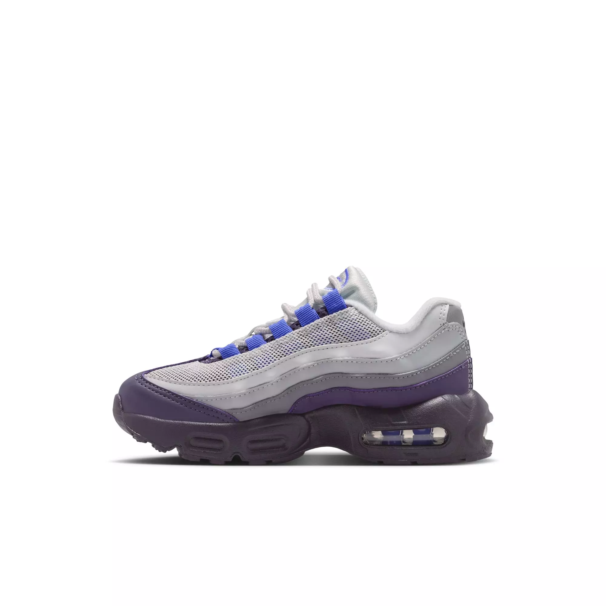 Nike Air Max 95 Recraft "Photon Dust/Sapphire/Dark Raisin" Preschool Boys' Shoe - GREY/BLUE