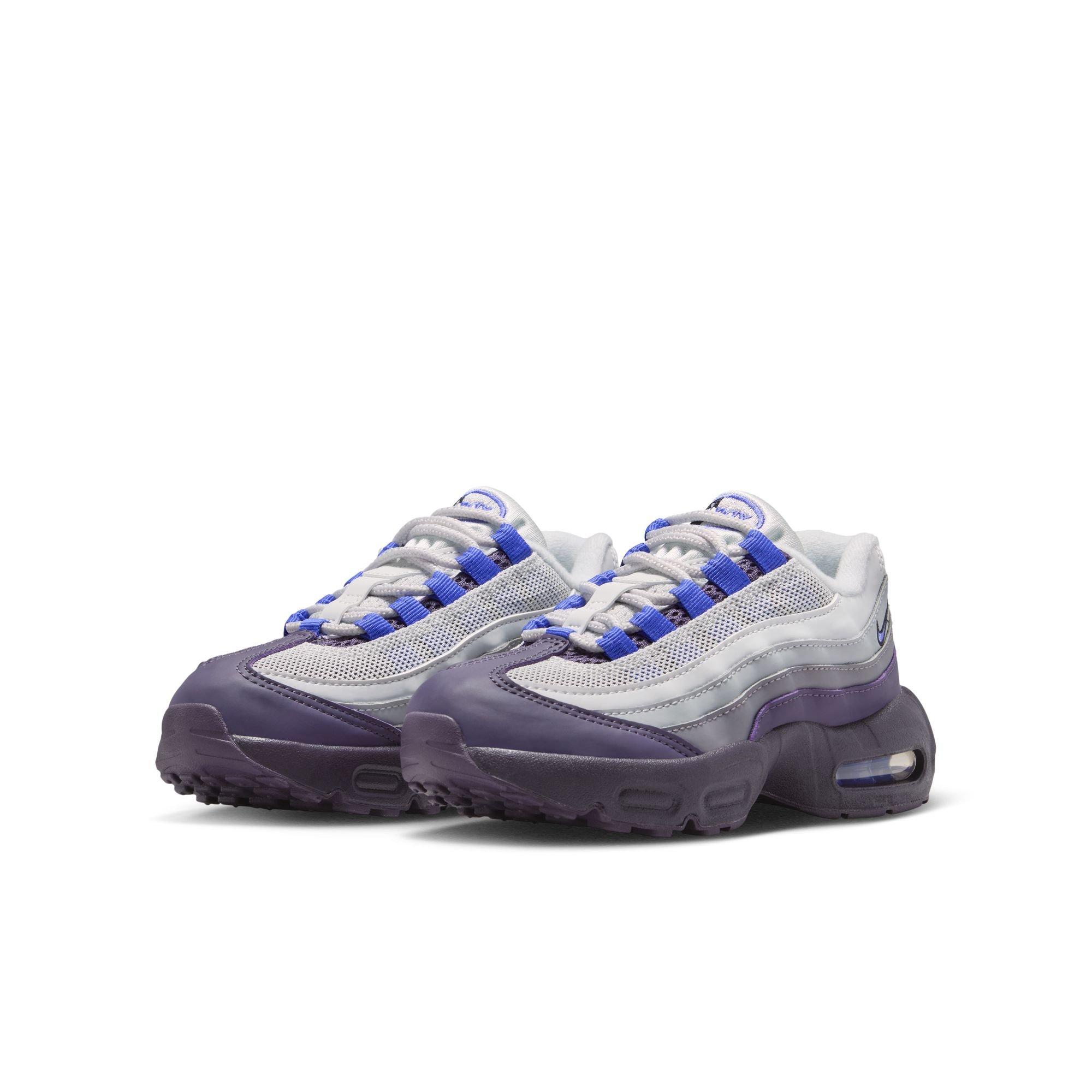 Nike Air Max 95 Recraft "Photon Dust/Sapphire/Dark Raisin" Preschool Boys' Shoe - GREY/BLUE Thumbnail View 5