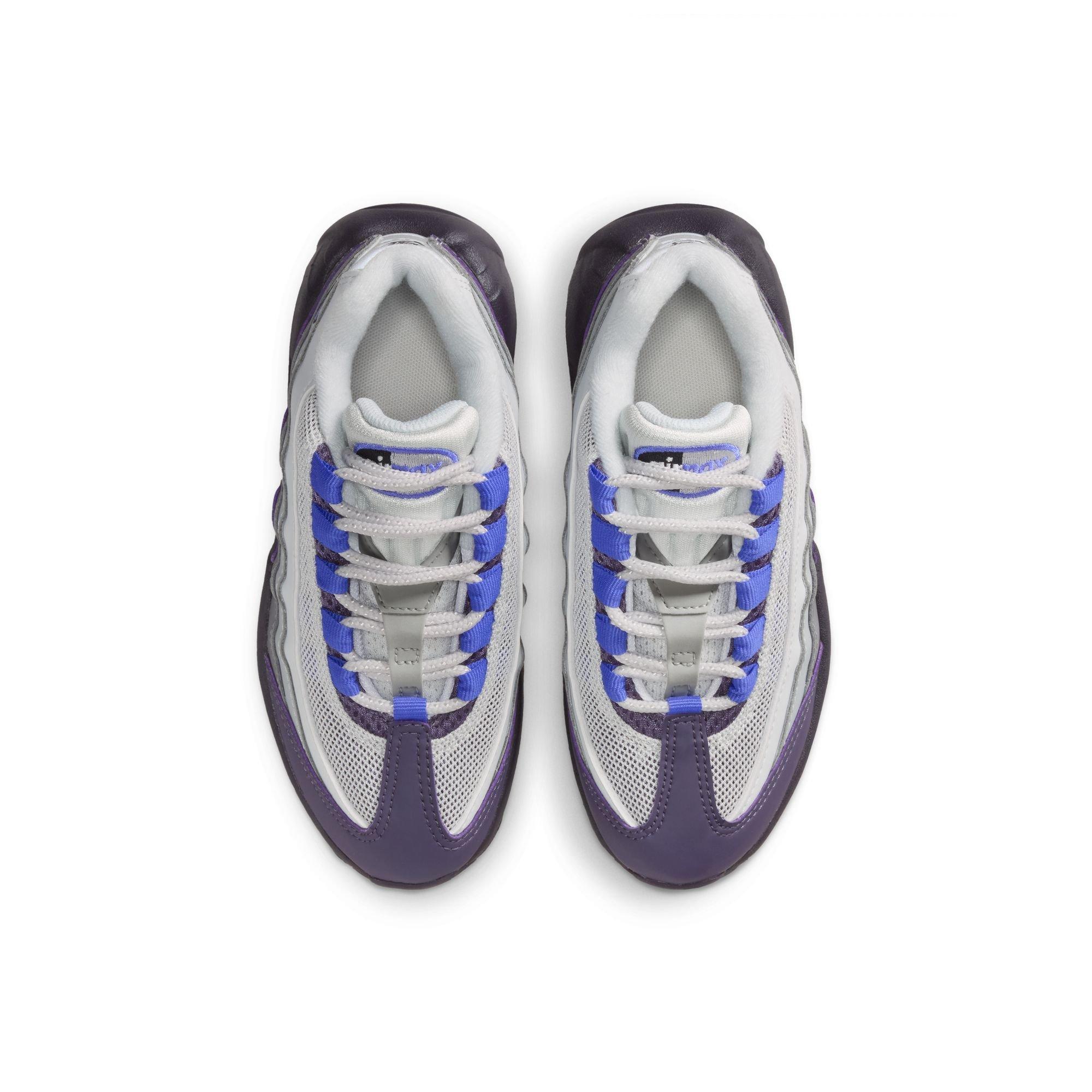 Nike Air Max 95 Recraft "Photon Dust/Sapphire/Dark Raisin" Preschool Boys' Shoe - GREY/BLUE Thumbnail View 6