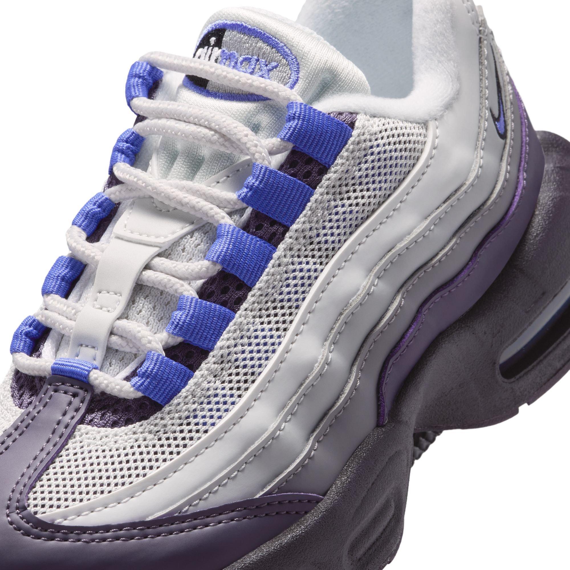 Nike Air Max 95 Recraft "Photon Dust/Sapphire/Dark Raisin" Preschool Boys' Shoe - GREY/BLUE Thumbnail View 9