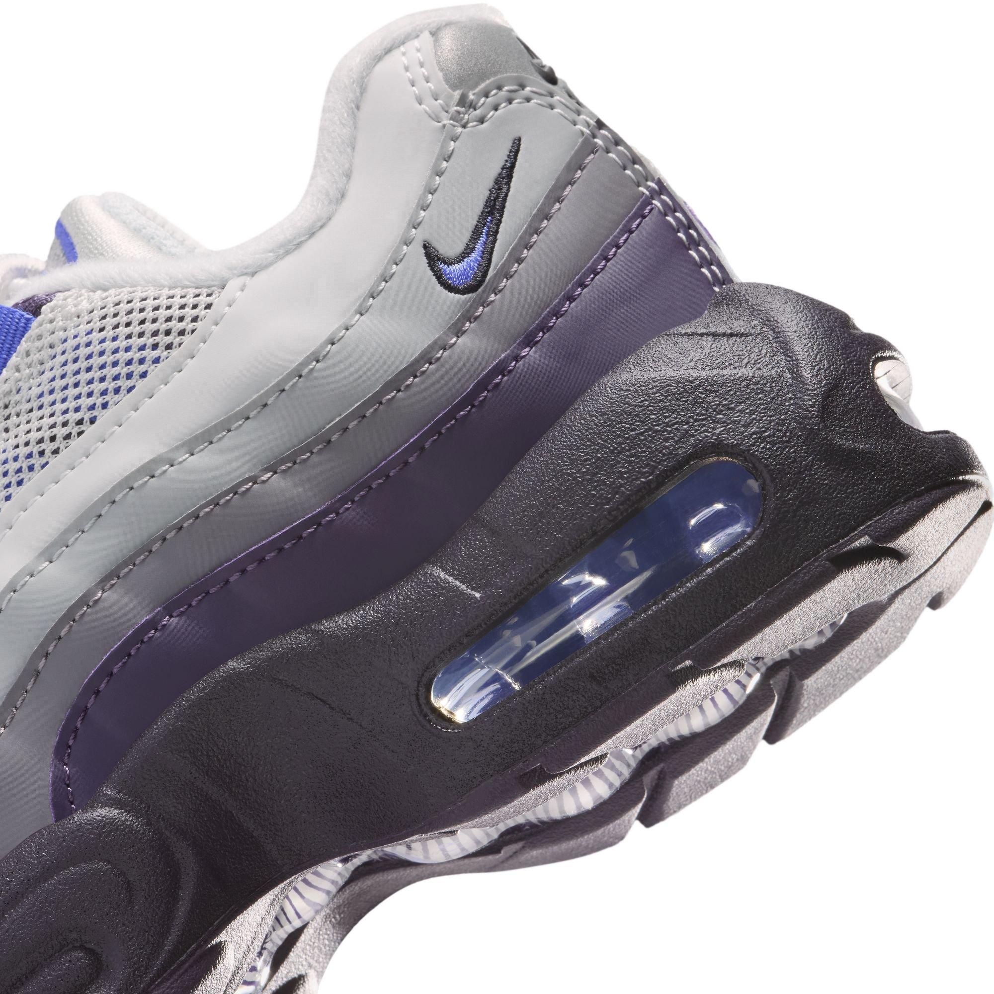 Nike Air Max 95 Recraft "Photon Dust/Sapphire/Dark Raisin" Preschool Boys' Shoe - GREY/BLUE Thumbnail View 10