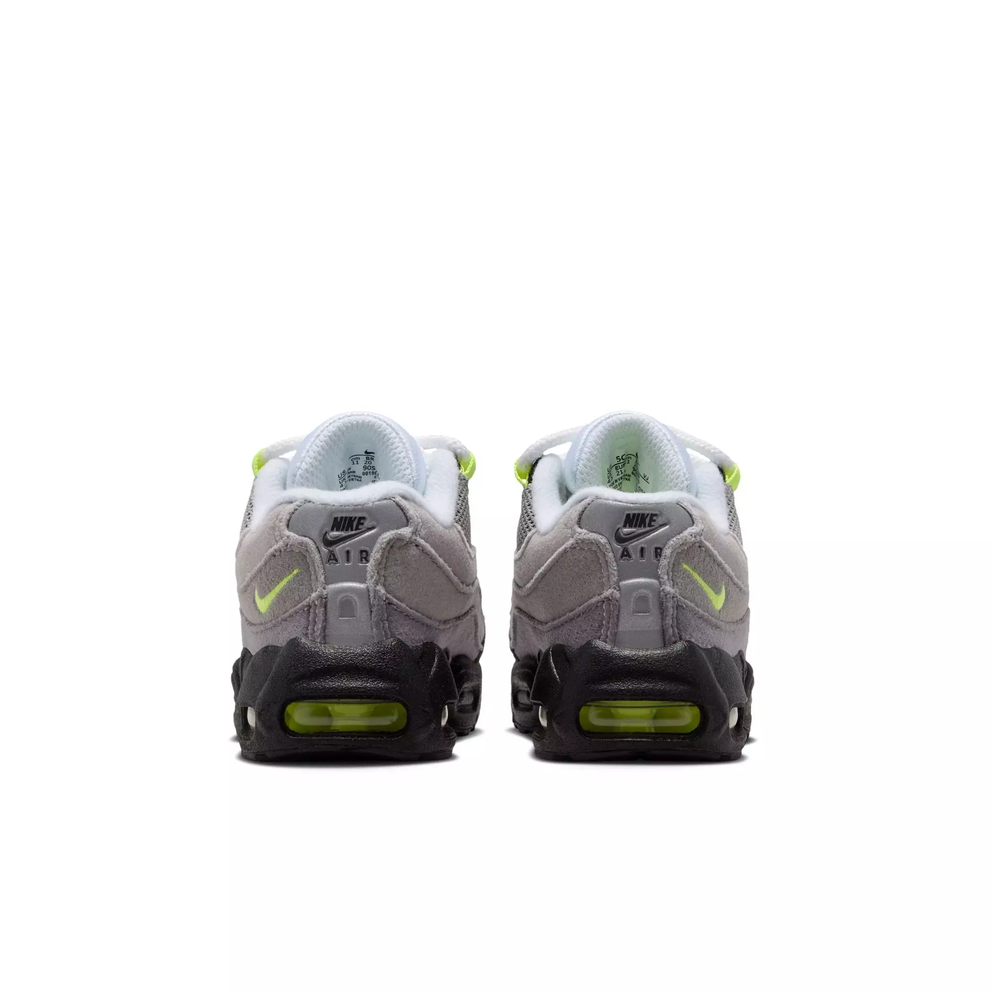 Nike Little Max '95 "Big Bubble" Toddler Kids' Shoe - BLACK/NEON YELLOW/ANTHRACITE
