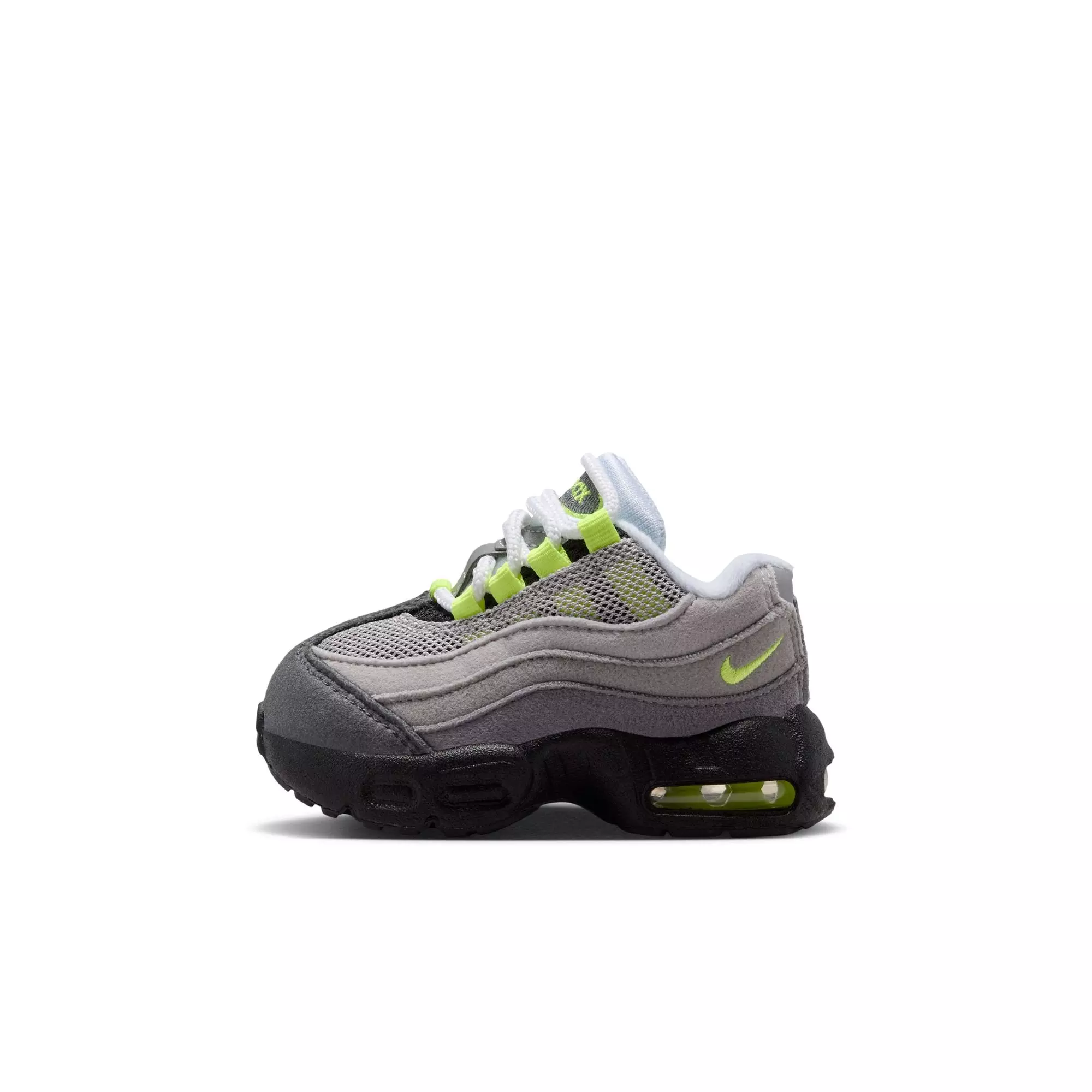 Nike Little Max '95 "Anthracite" Toddler Kids' Shoe - BLACK/NEON YELLOW/ANTHRACITE
