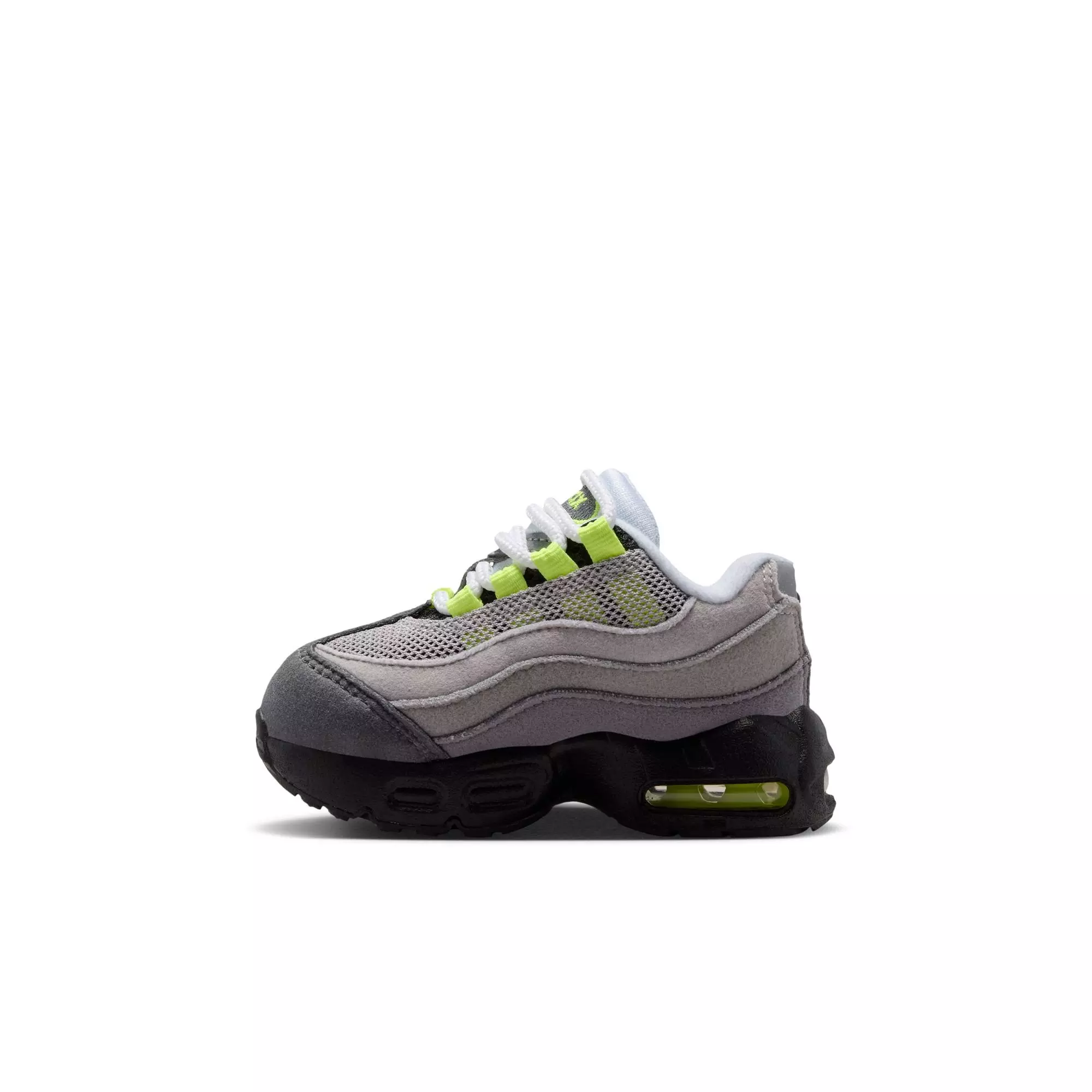 Nike Little Max '95 "Big Bubble" Toddler Kids' Shoe - BLACK/NEON YELLOW/ANTHRACITE