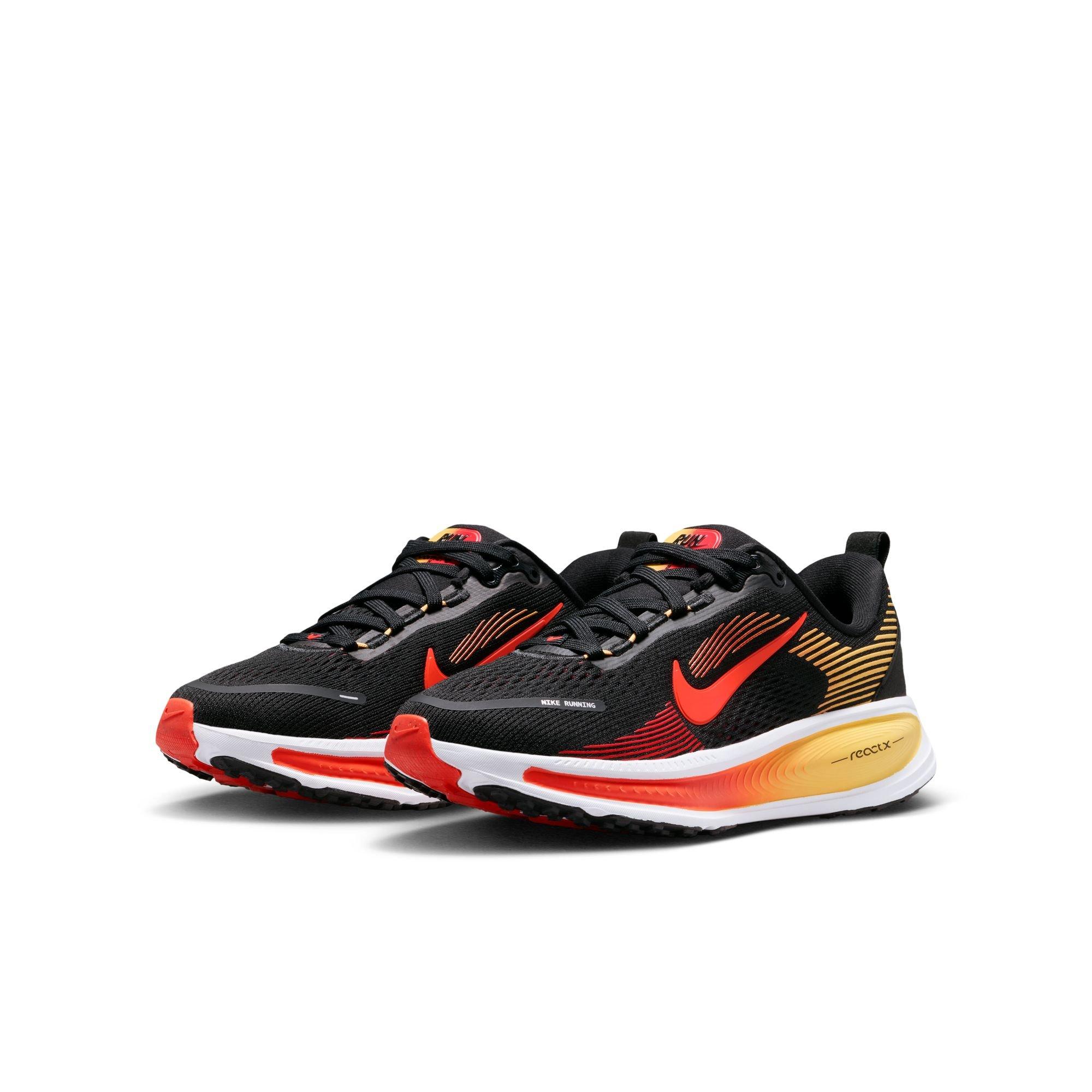Nike Vomero 18 "Black/Bright Crimson/Lt Crimson" Grade School Boys' Road Running Shoe - BLACK/RED/GOLD Thumbnail View 5