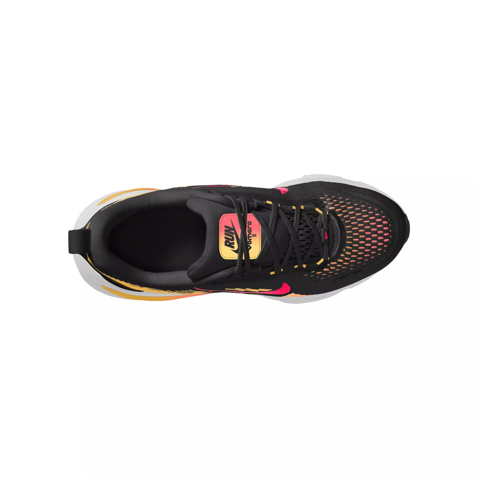 Nike Vomero 18 "Black/Bright Crimson/Lt Crimson" Grade School Boys' Road Running Shoe - BLACK/RED/GOLD
