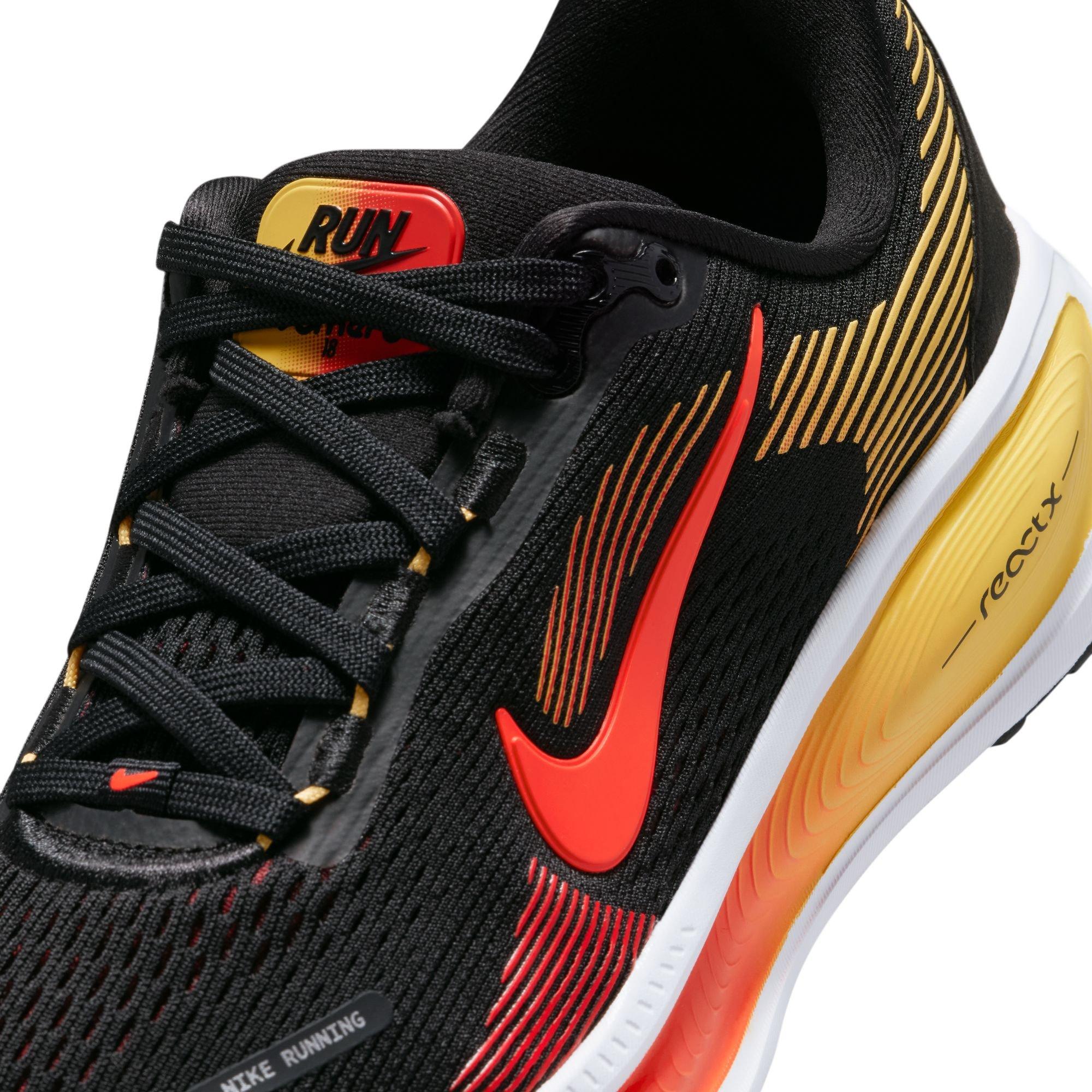 Nike Vomero 18 "Black/Bright Crimson/Lt Crimson" Grade School Boys' Road Running Shoe - BLACK/RED/GOLD Thumbnail View 10