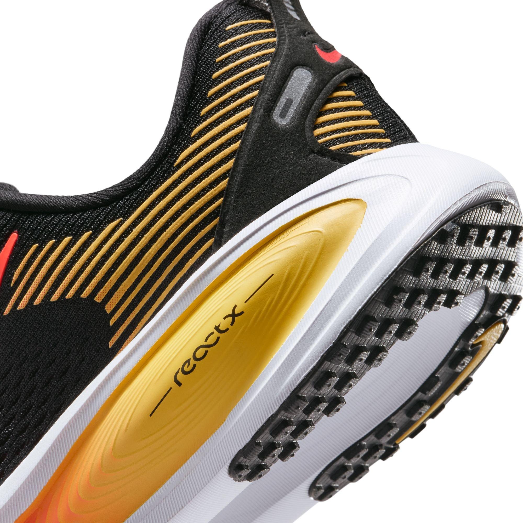 Nike Vomero 18 "Black/Bright Crimson/Lt Crimson" Grade School Boys' Road Running Shoe - BLACK/RED/GOLD Thumbnail View 11