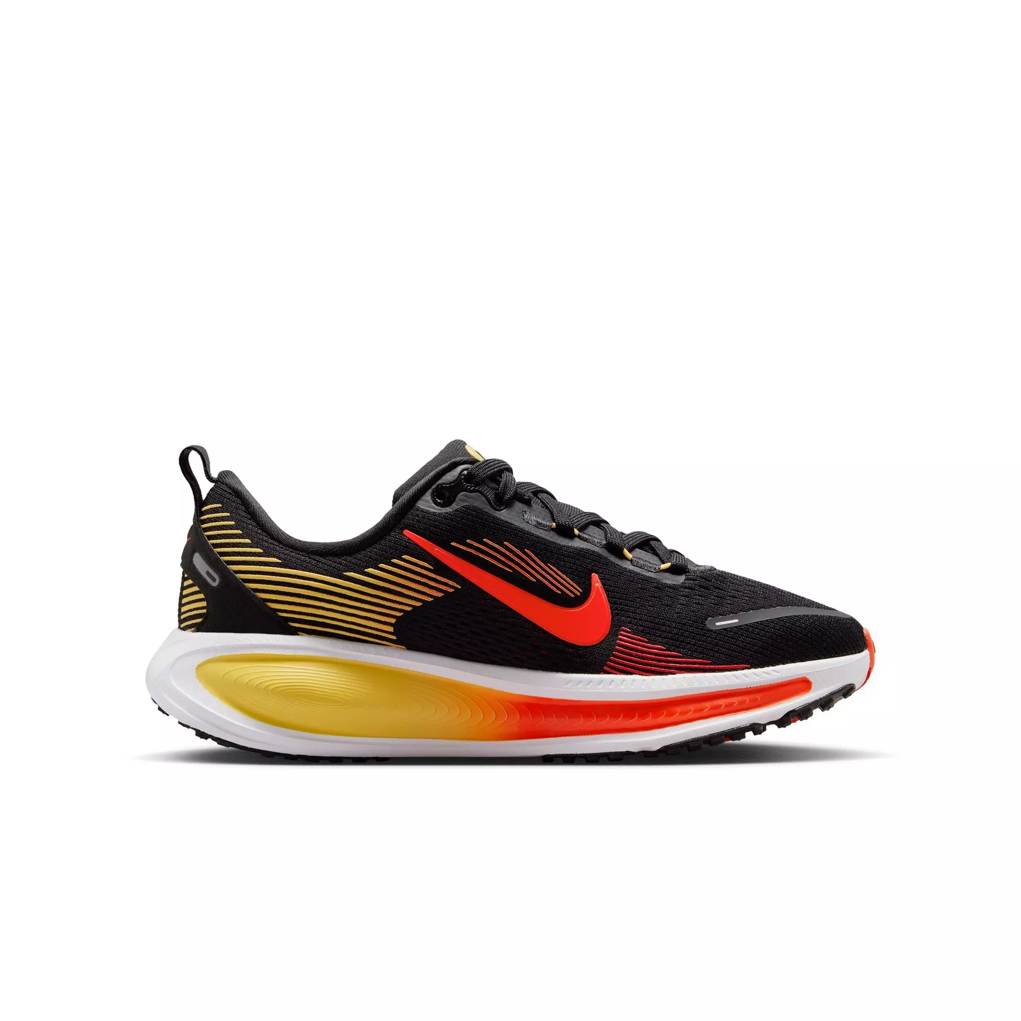 Nike Vomero 18 "Black/Bright Crimson/Lt Crimson" Grade School Boys' Road Running Shoe - BLACK/RED/GOLD
