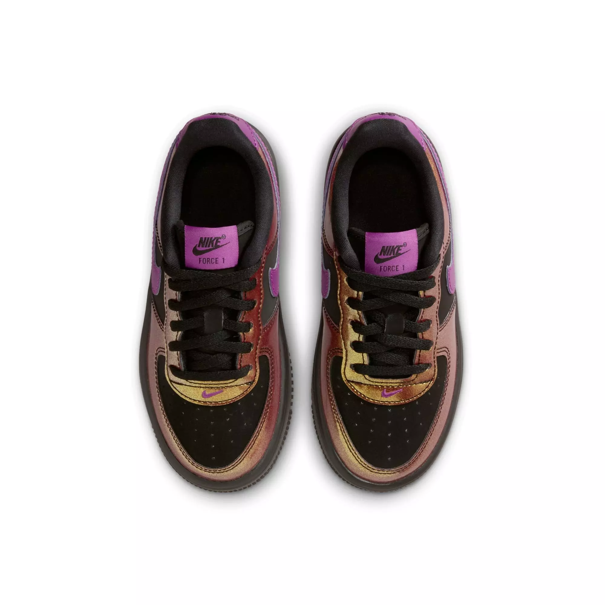 Nike Force 1 Low LV8 4 "Black/Bold Berry" Preschool Boys' Shoe - BLACK/GOLD