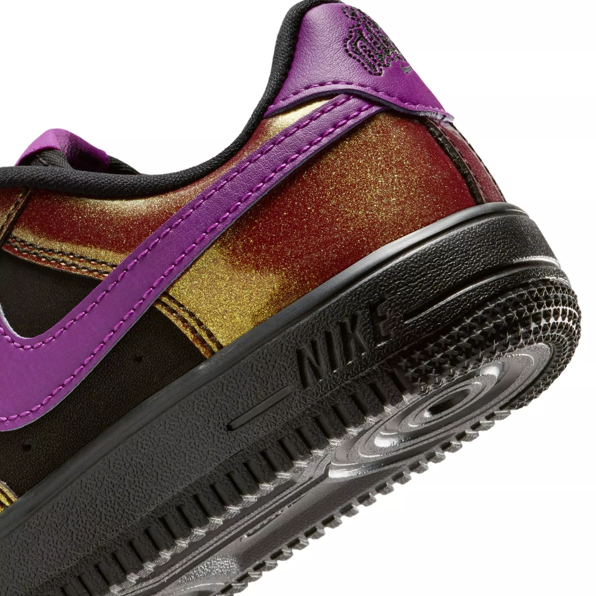 Nike Force 1 Low LV8 4 "Black/Bold Berry" Preschool Boys' Shoe - BLACK/GOLD
