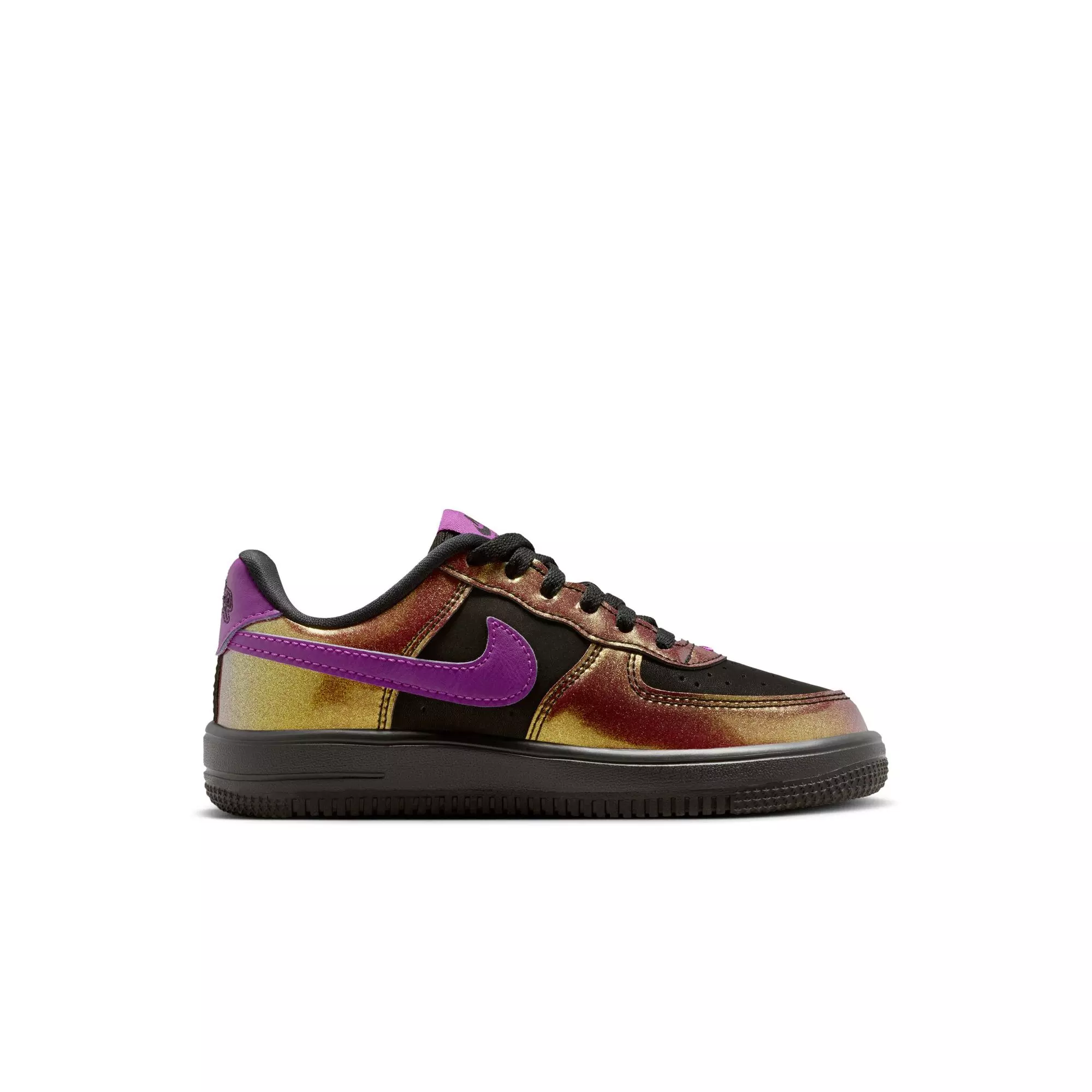 Nike Force 1 Low LV8 4 "Black/Bold Berry" Preschool Boys' Shoe - BLACK/GOLD