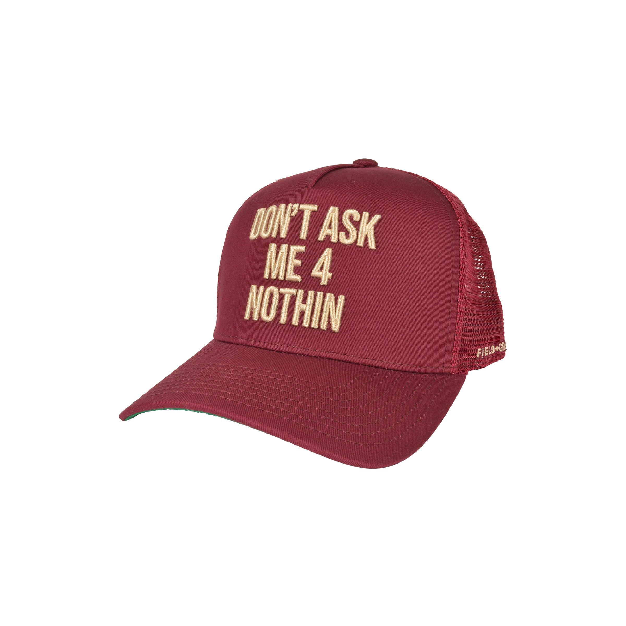 Field Grade Don't Ask Me 4 Nothin' Snapback Hat-Maroon - MAROON Thumbnail View 1