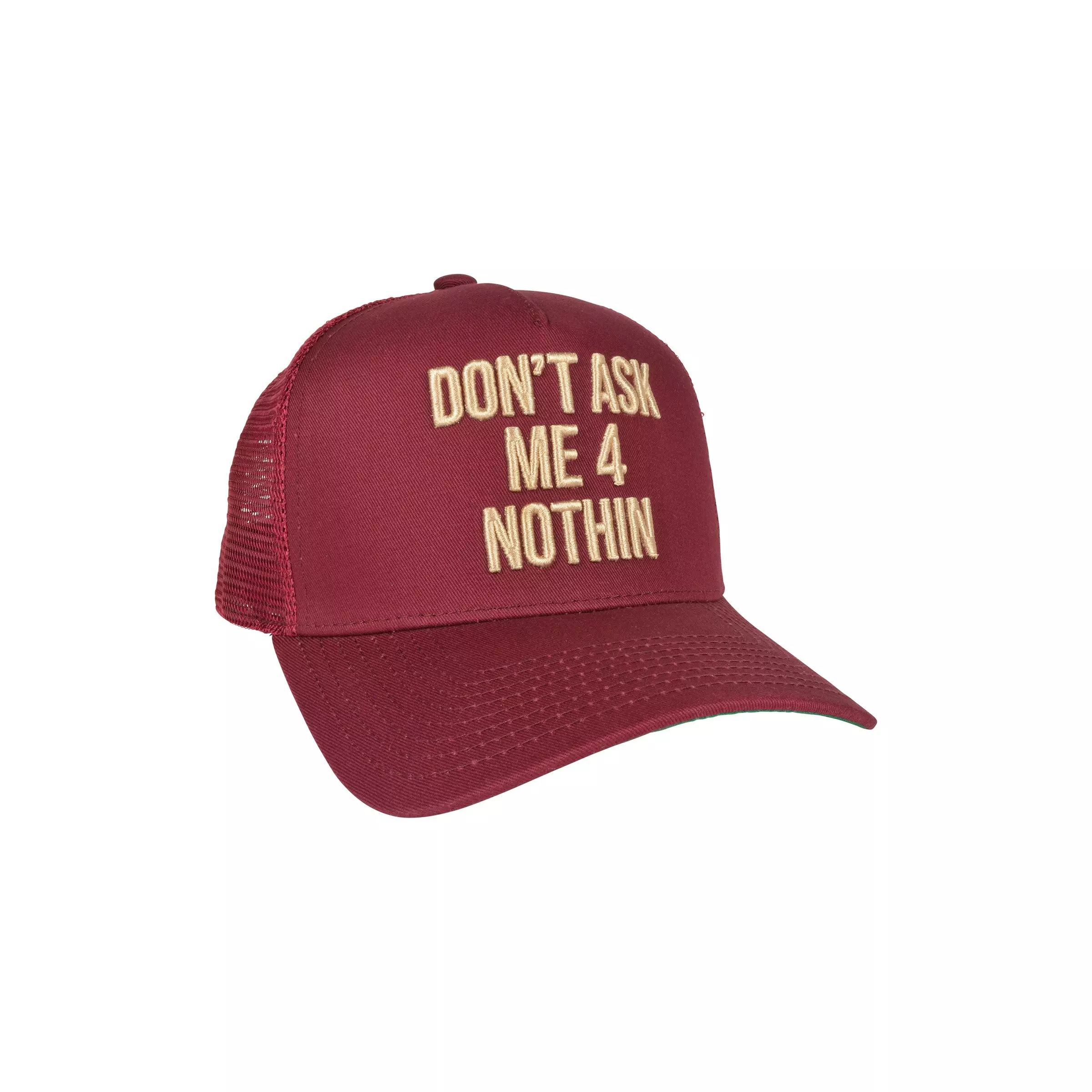Field Grade Don't Ask Me 4 Nothin' Snapback Hat-Maroon - MAROON