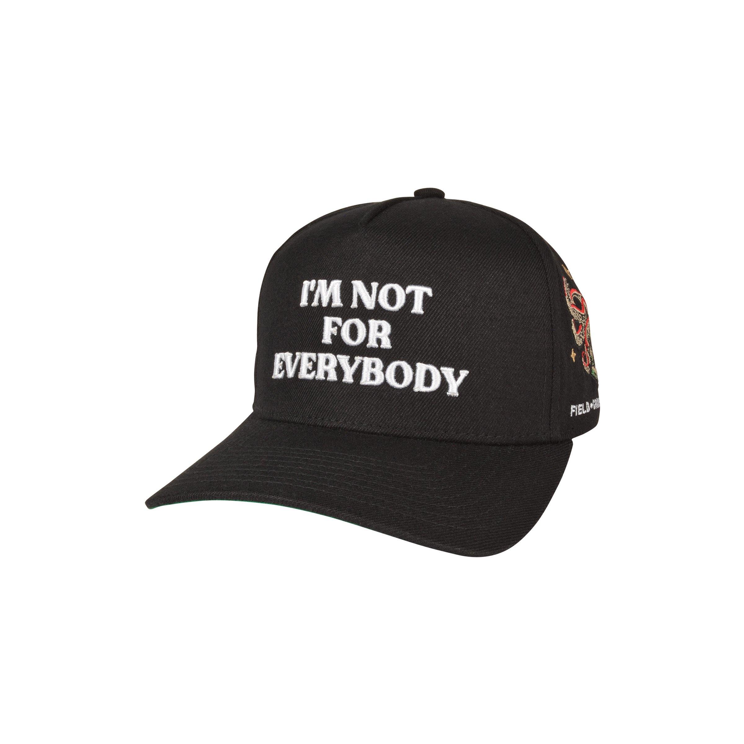 Field Grade Not For Everybody Snapback Hat-Black - BLACK Thumbnail View 1