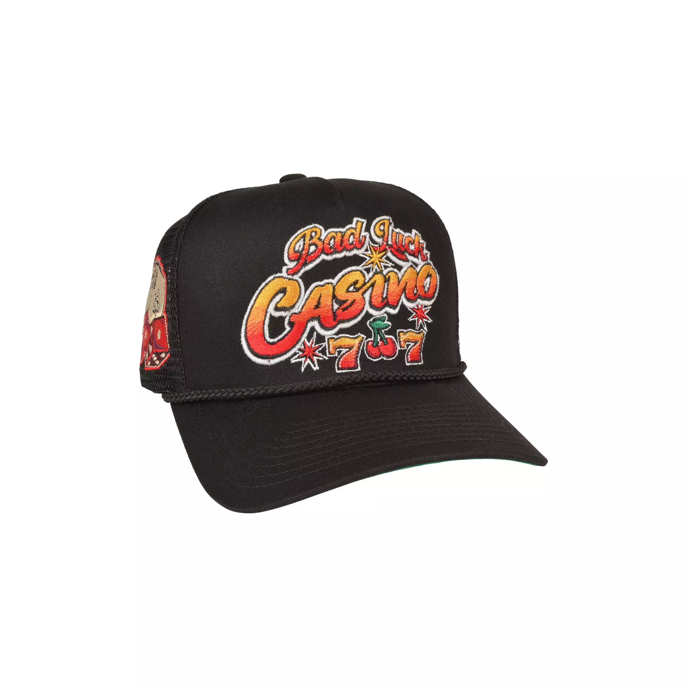 Field Grade Bad Luck Casino Snapback Hat-Black - BLACK