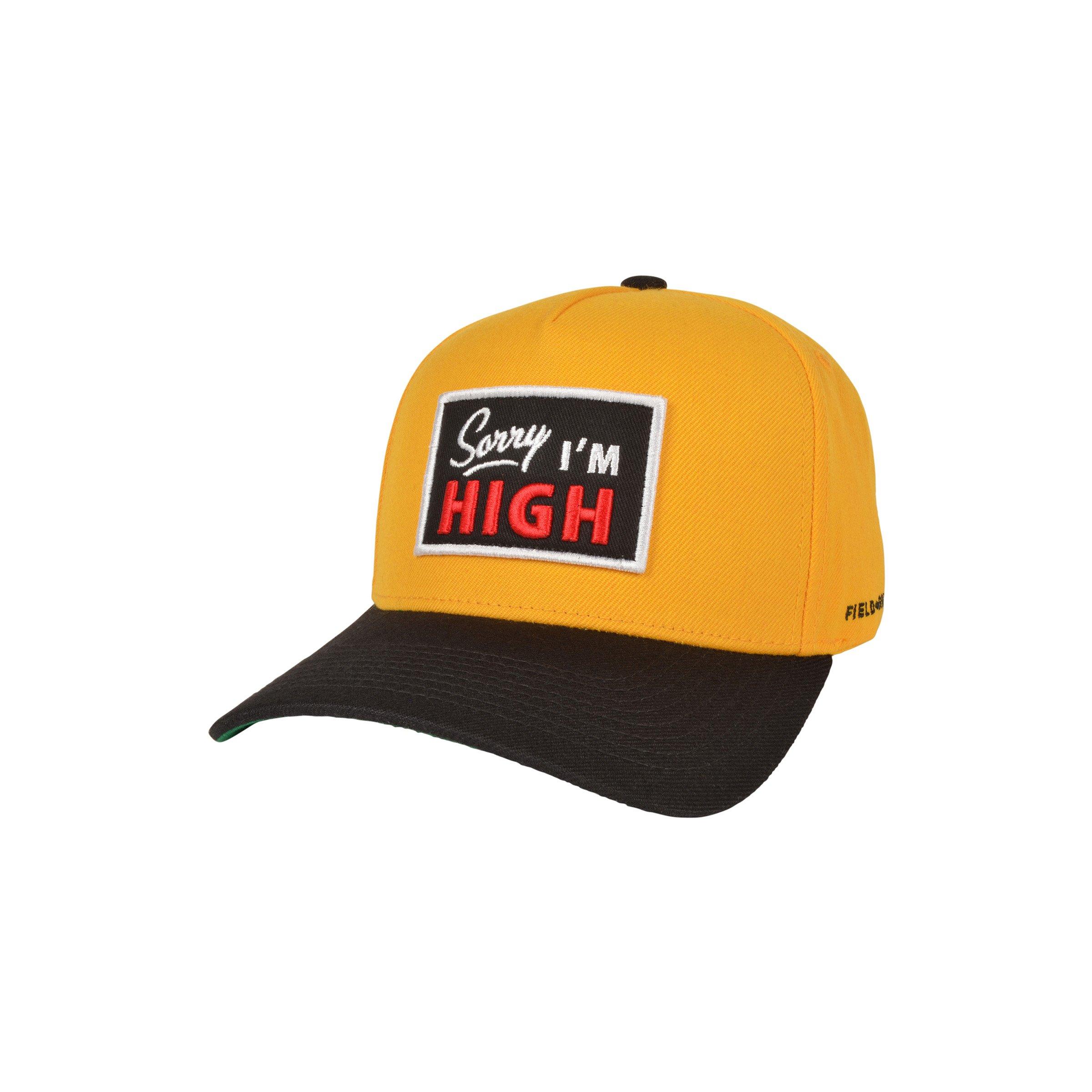 Field Grade Sorry I'm High Snapback Hat-Yellow - YELLOW Thumbnail View 1