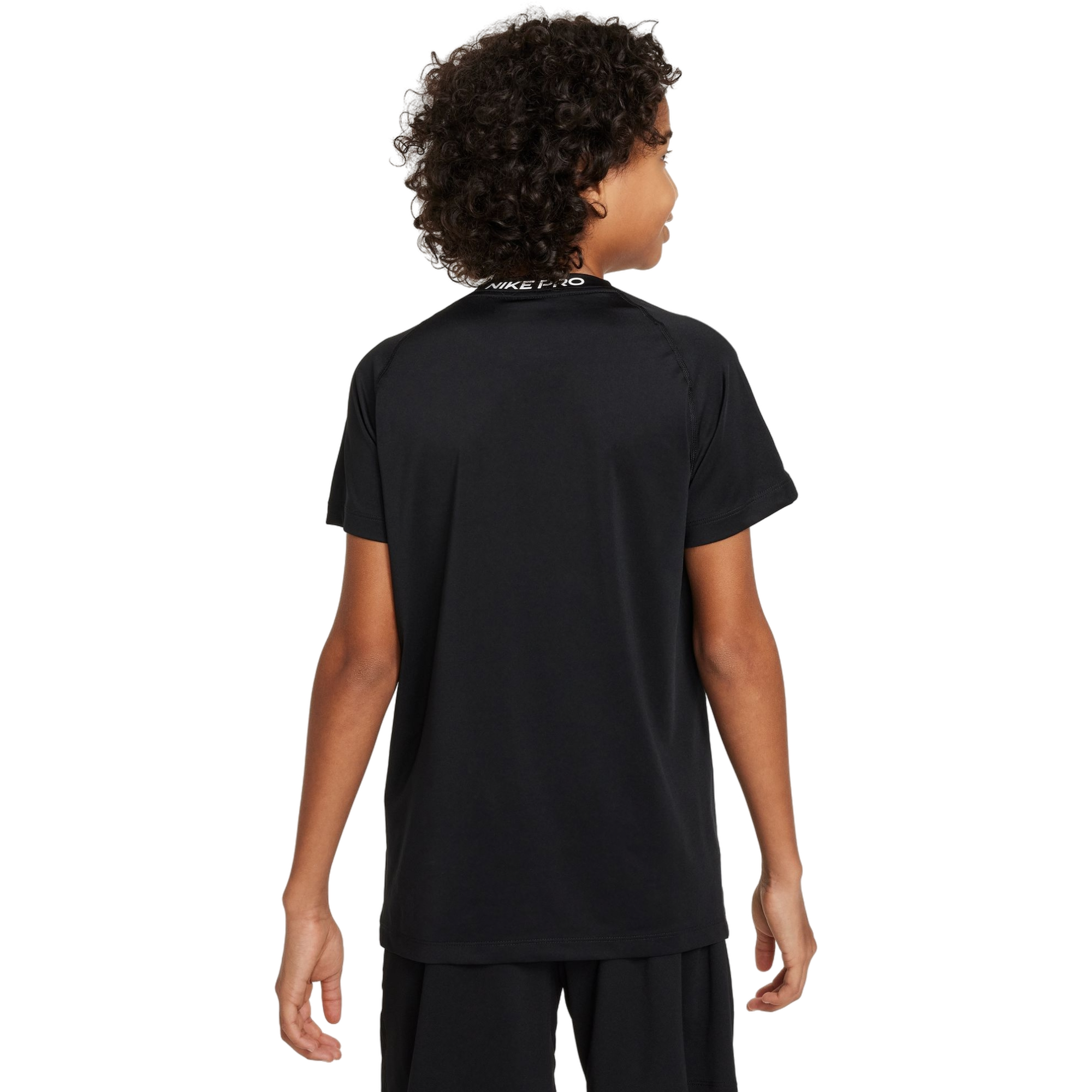 Nike Big Boys' Pro Dri-FIT Short-Sleeve Top - BLACK Thumbnail View 2