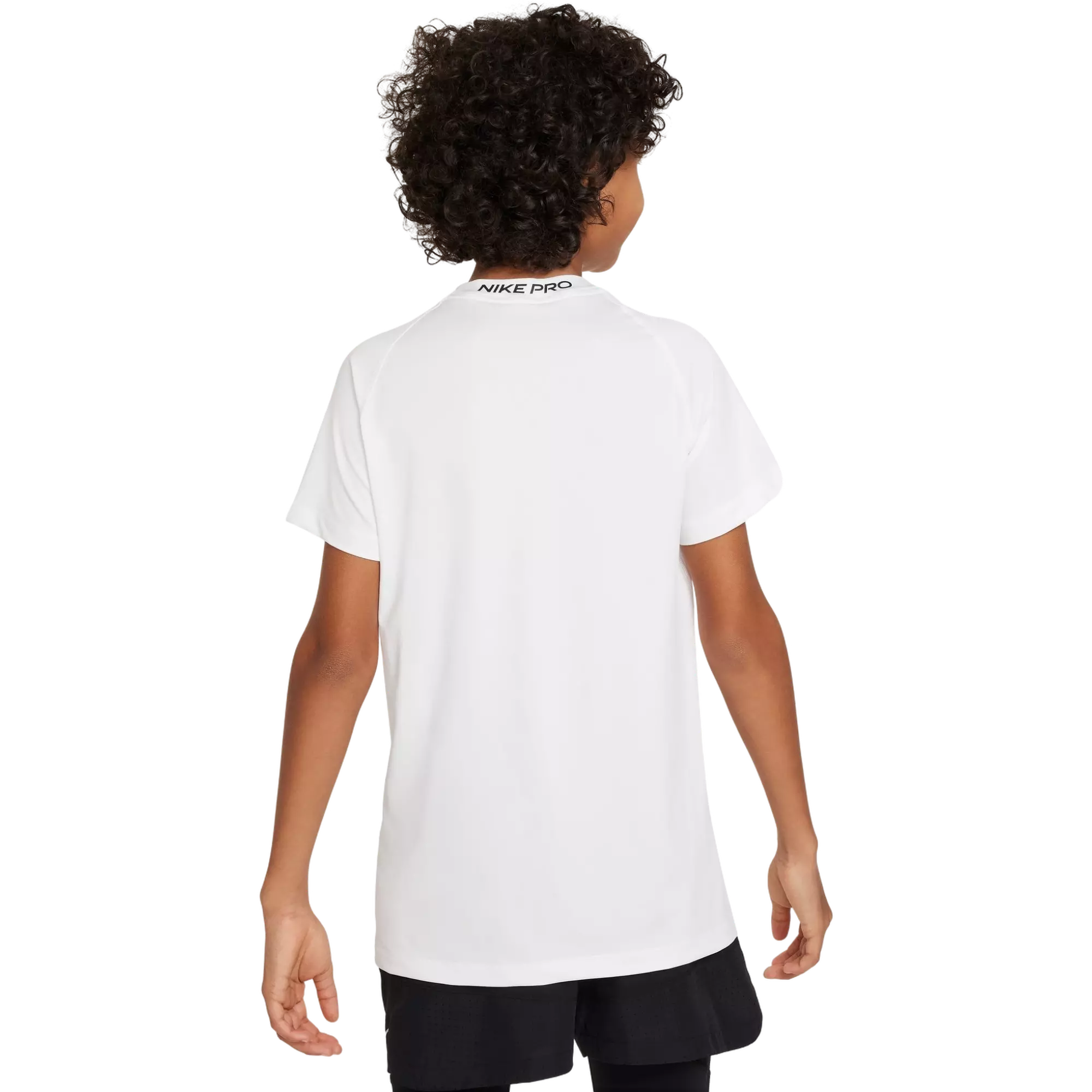 Nike Big Boys' Pro Dri-FIT Short-Sleeve Top-White - WHITE