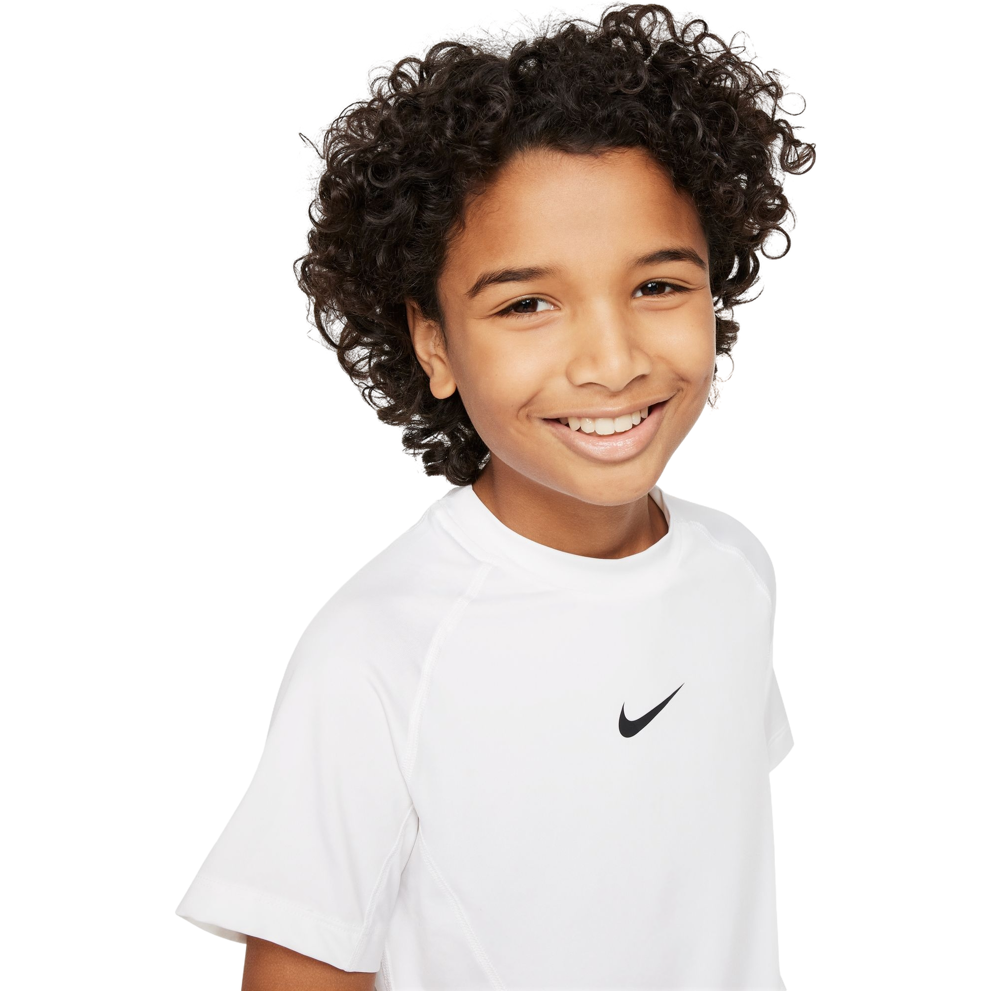 Nike Big Boys' Pro Dri-FIT Short-Sleeve Top-White - WHITE Thumbnail View 3