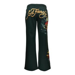 Ed Hardy Women's Sacred Heart Fleece Pants - Green