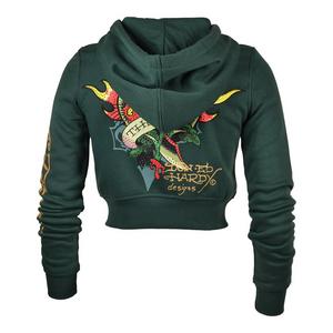 Ed Hardy Women's Sacred Heart Fleece Jacket - Green
