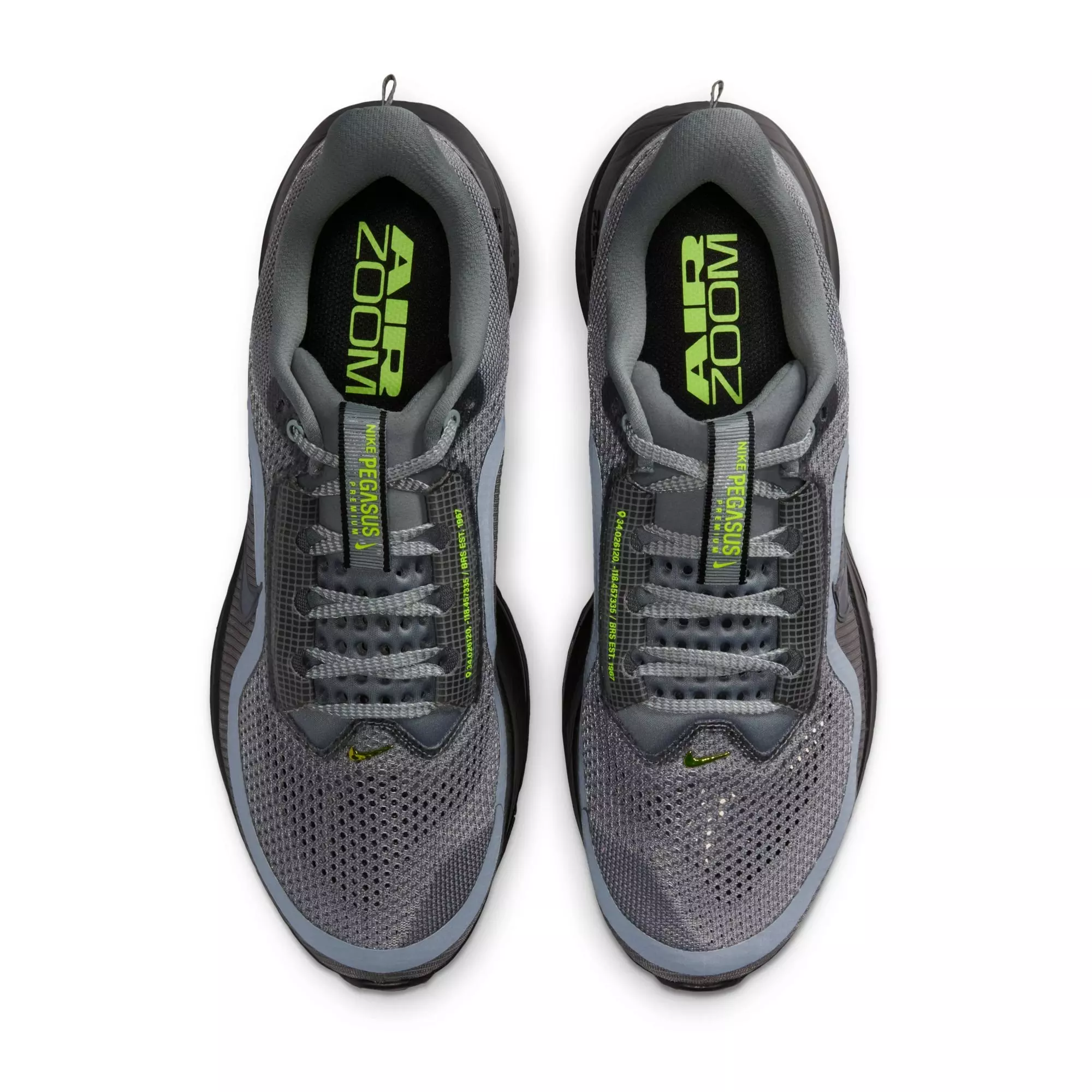 Nike Pegasus Premium "Smoke Grey/Black/Volt" Men's Running Shoe - GREY/BLACK