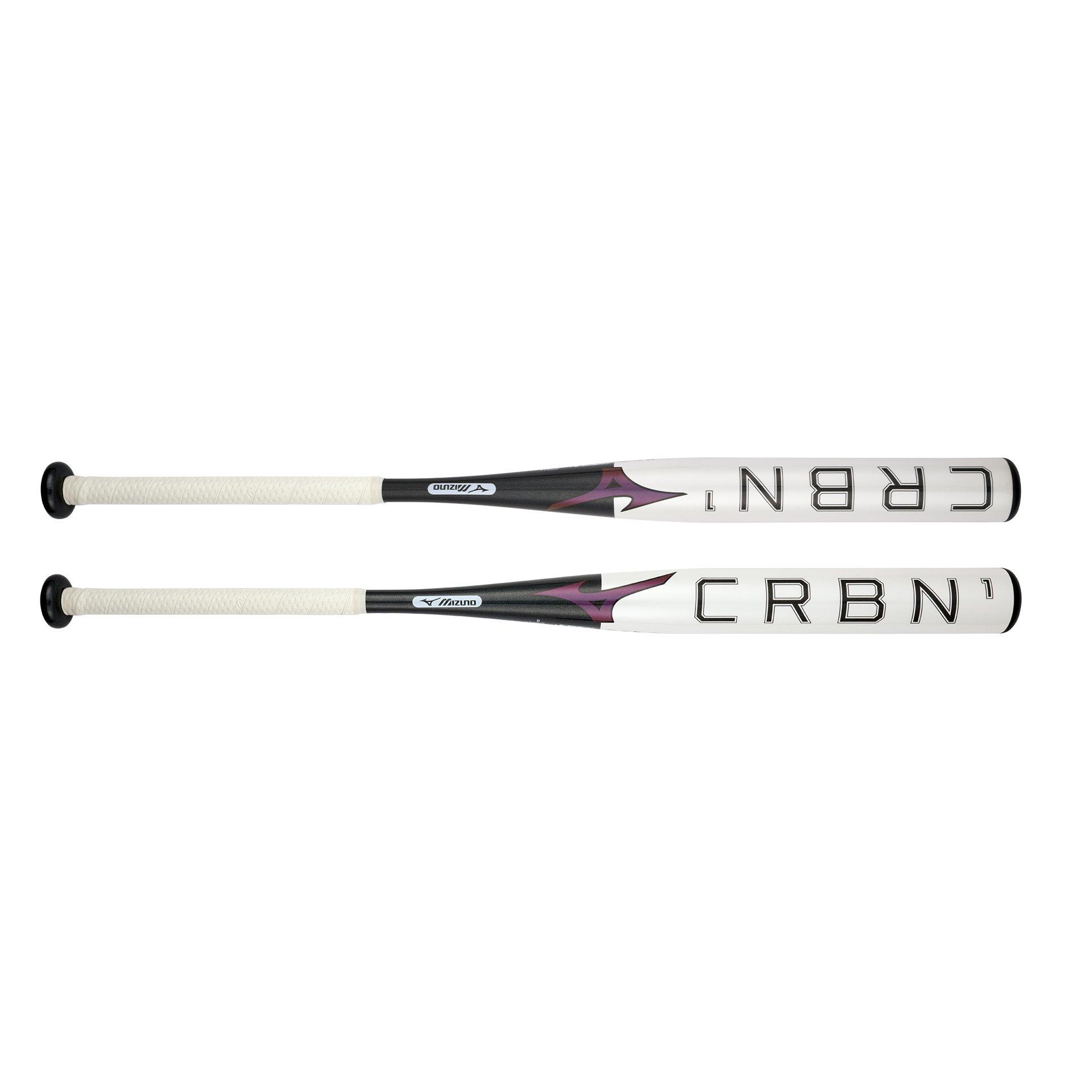 Mizuno CRBN1 Fastpitch Softball Bat (-10) - WHITE/BLACK Thumbnail View 1
