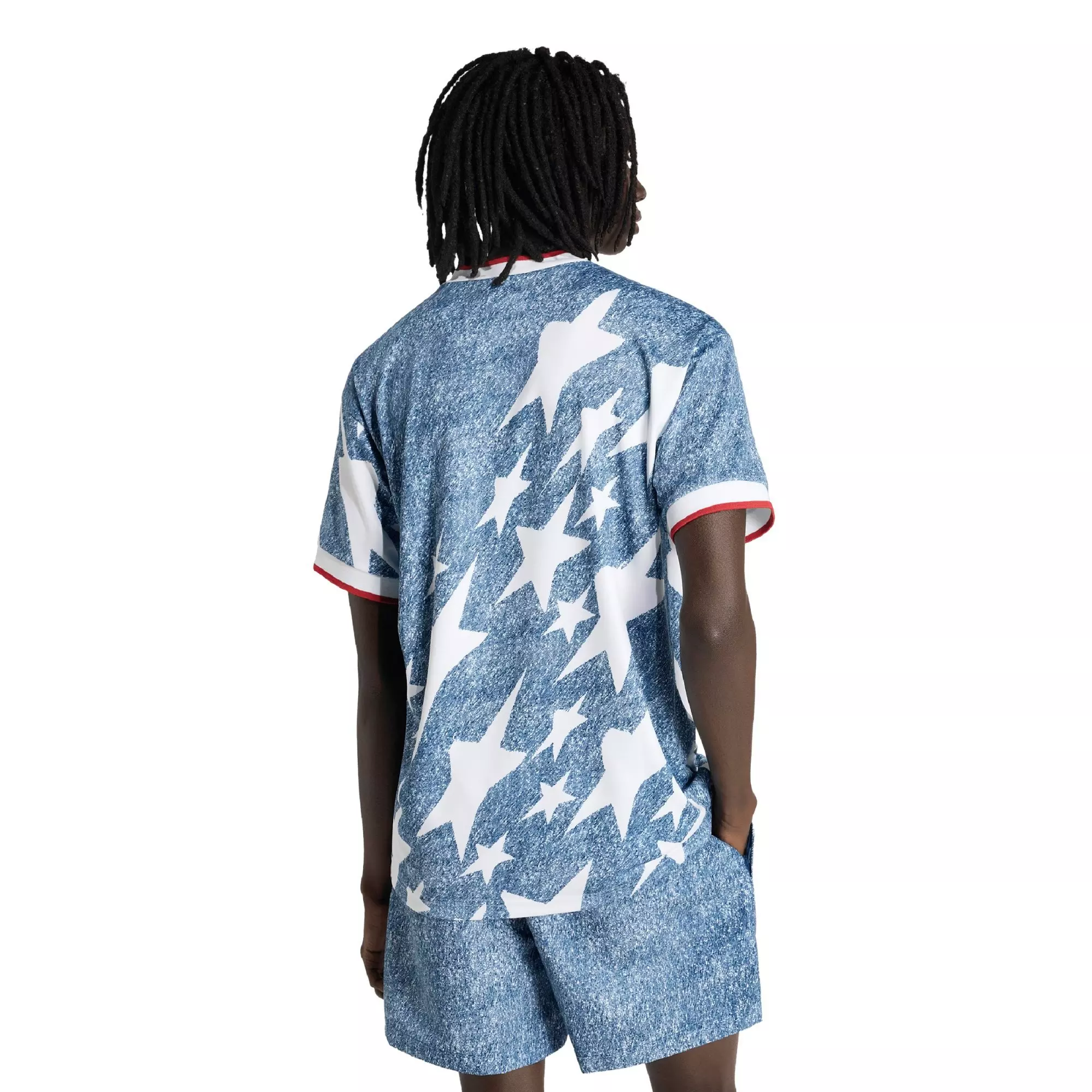 adidas American's Toughest Denim Jersey-Blue - BLUE