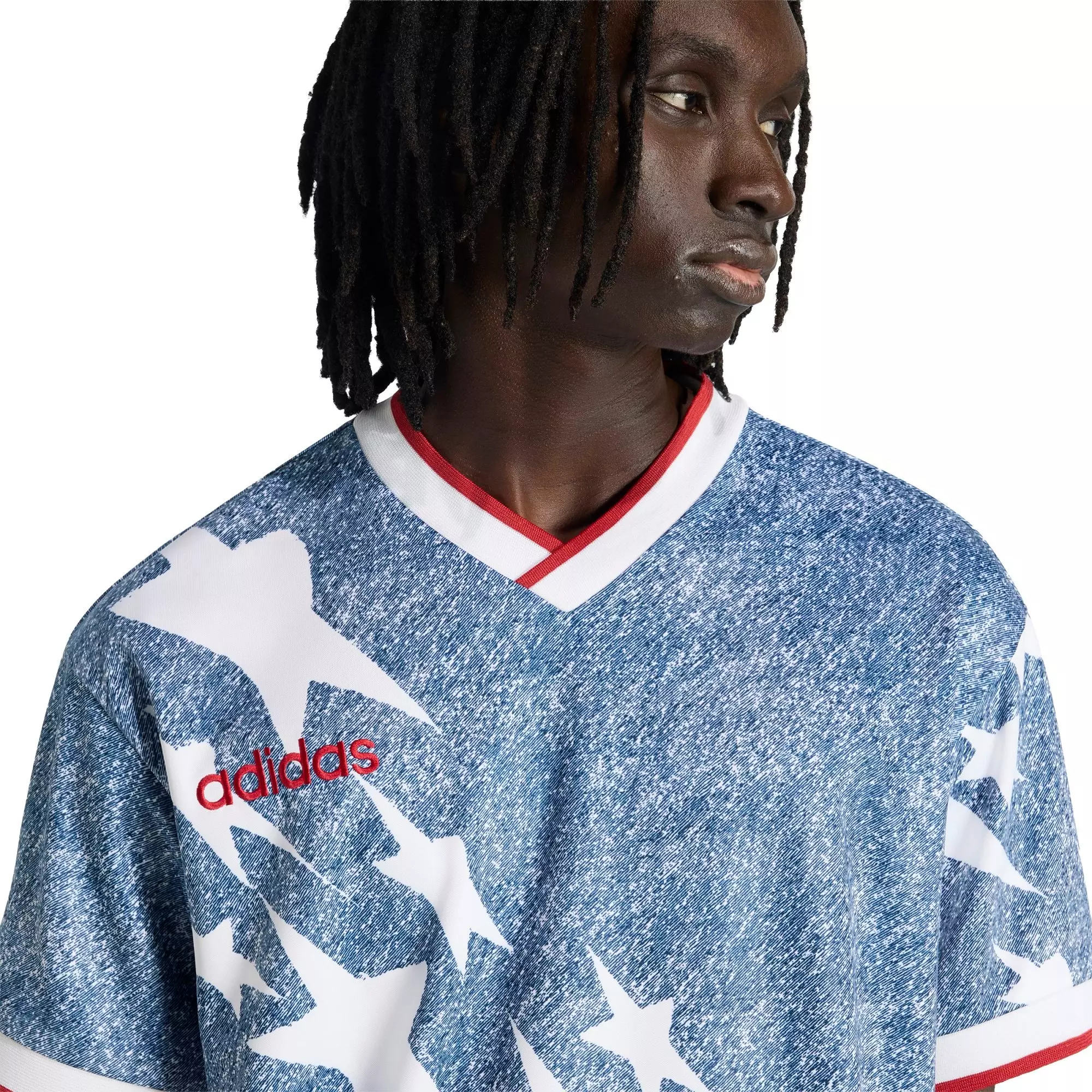 adidas American's Toughest Denim Jersey-Blue - BLUE