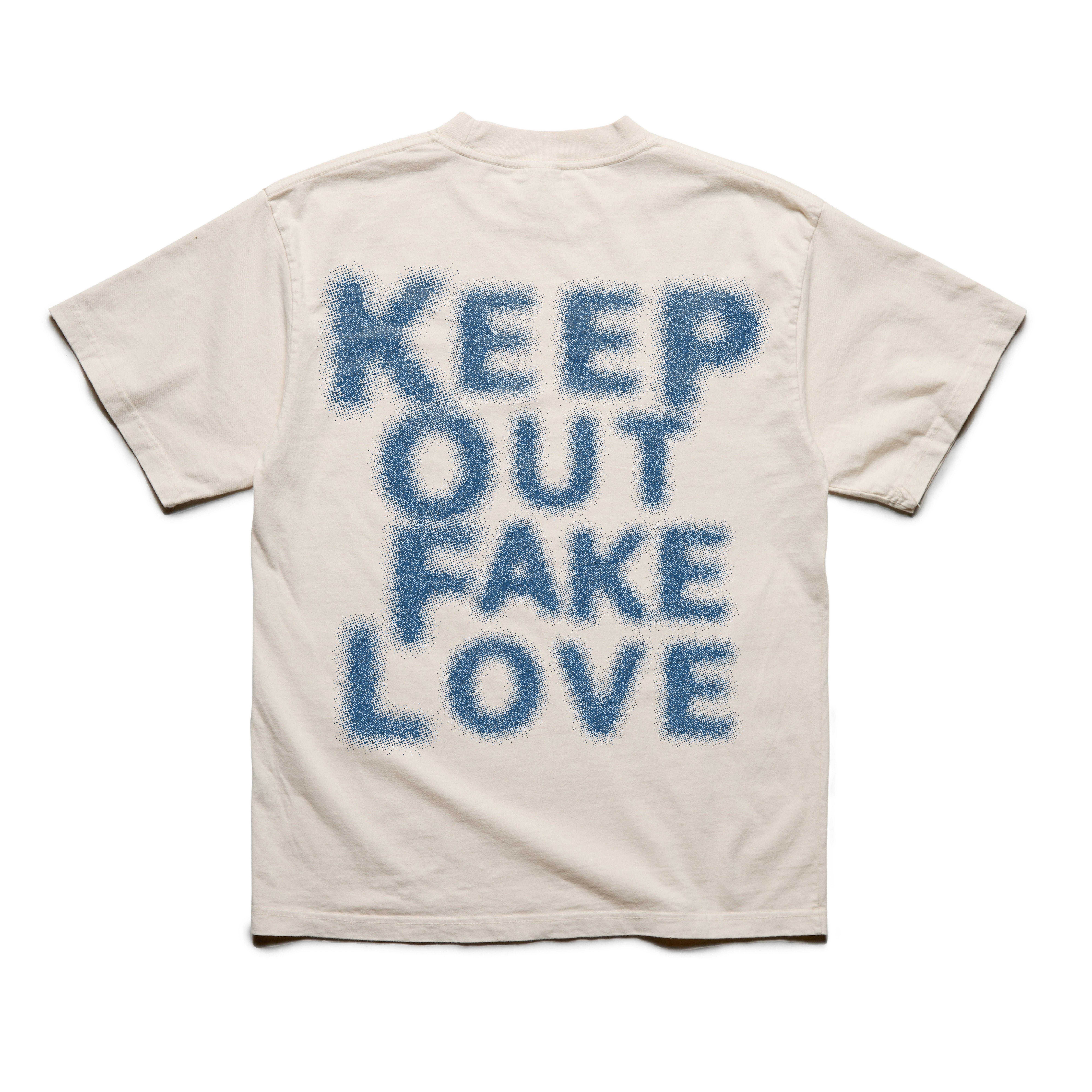 KEEPOUTFAKELOVE Men's Unlucky Tee - Cream - CREAM Thumbnail View 2