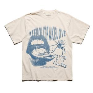 KEEPOUTFAKELOVE Men's Unlucky Tee - Cream