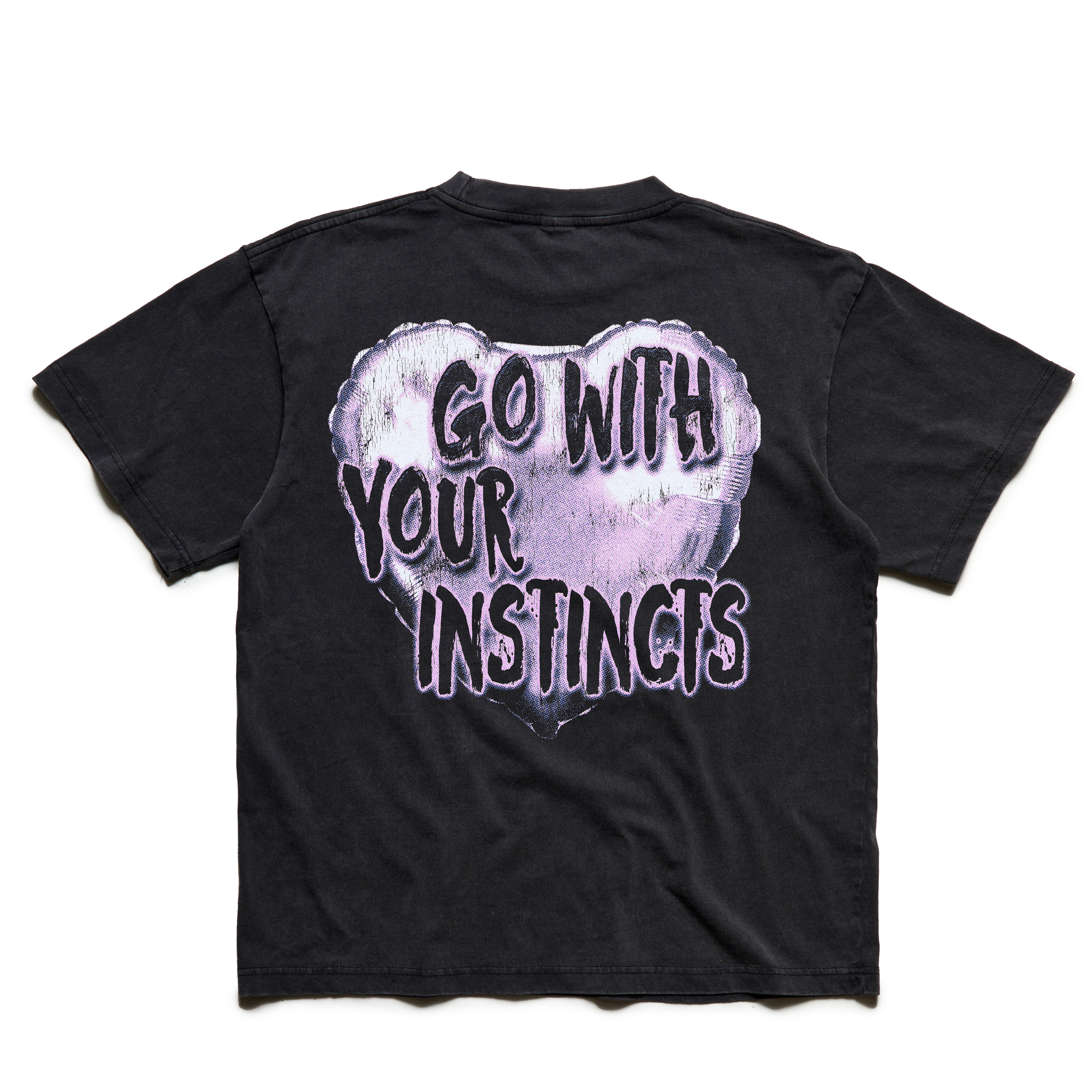 KEEPOUTFAKELOVE Men's Hidden Love Tee - Black - BLACK Thumbnail View 2