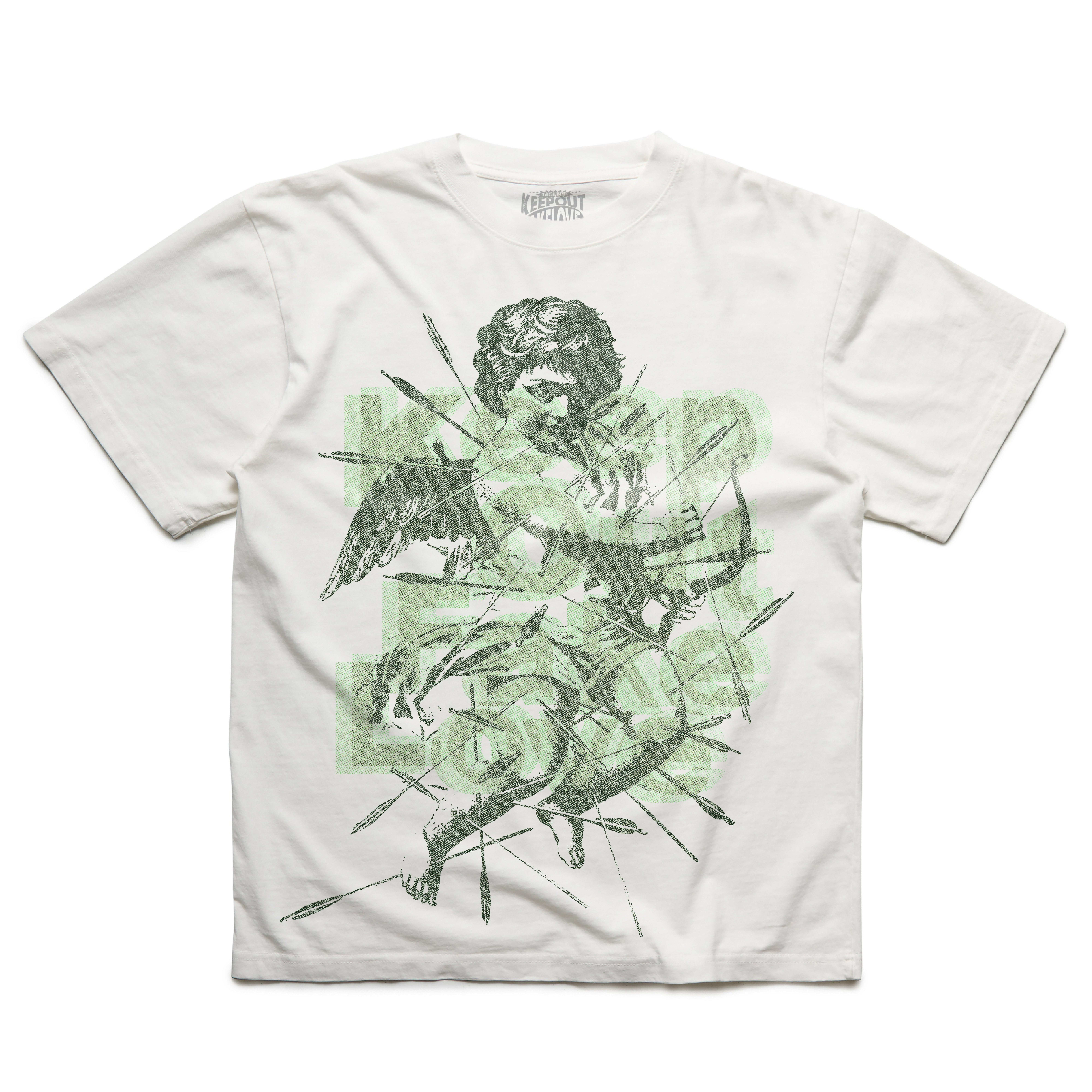 KEEPOUTFAKELOVE Men's Angels Tee - White - WHITE Thumbnail View 1