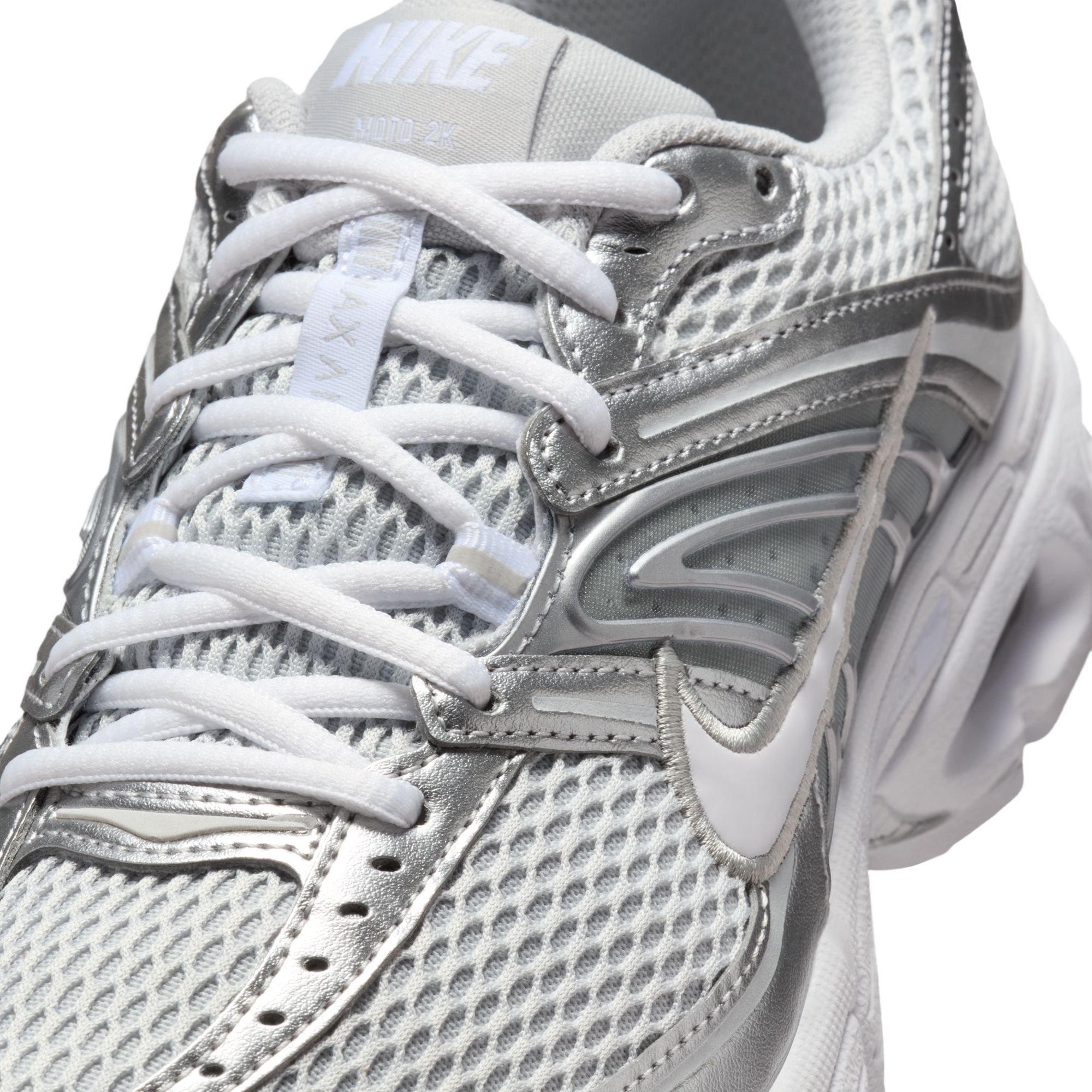 Nike Air Max Moto 2K With Reflective Accents "Grey Fog/White/Metallic Silver" Women's Shoe - SILVER/WHITE/BLACK Thumbnail View 9