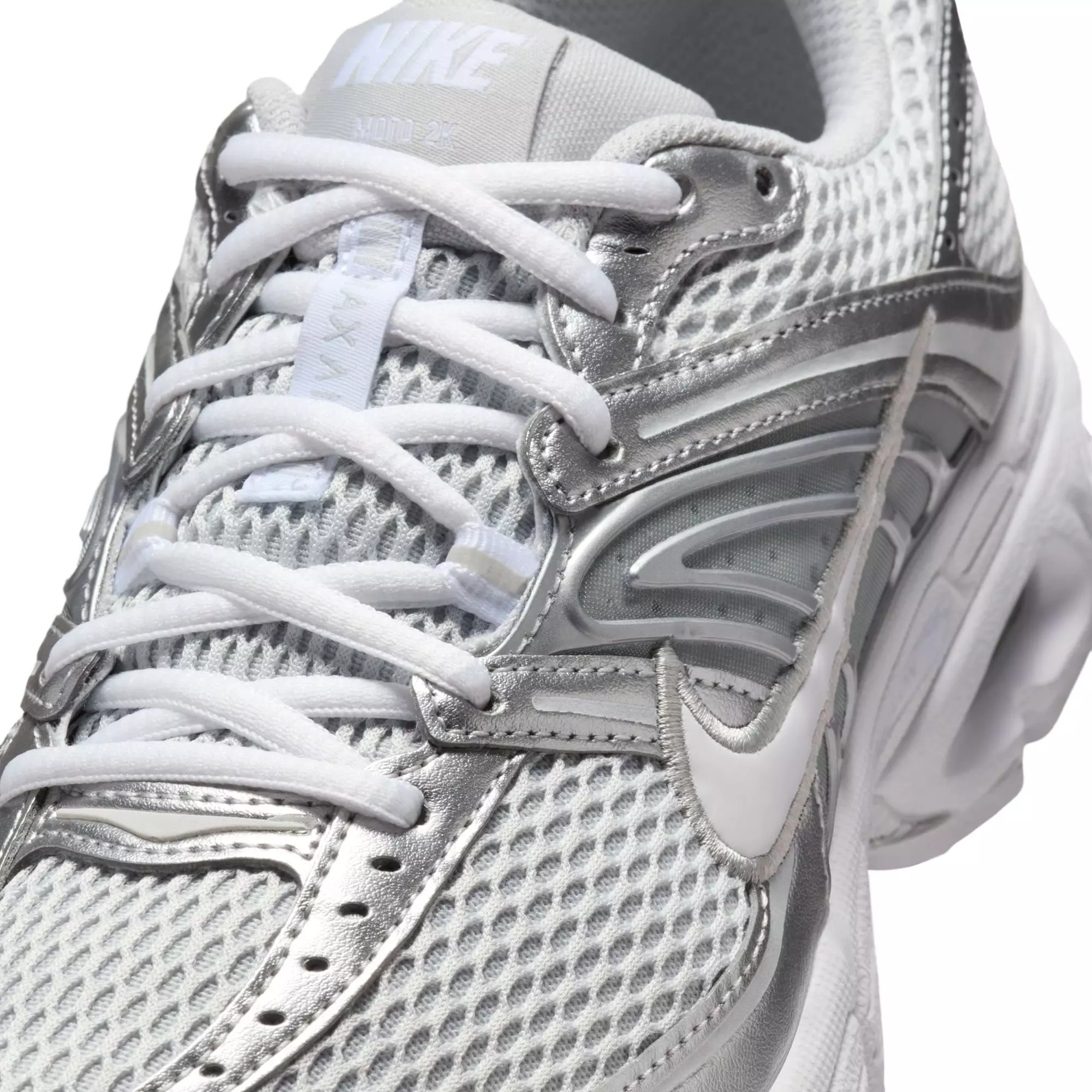 Nike Air Max Moto 2K With Reflective Accents "Grey Fog/White/Metallic Silver" Women's Shoe - SILVER/WHITE/BLACK