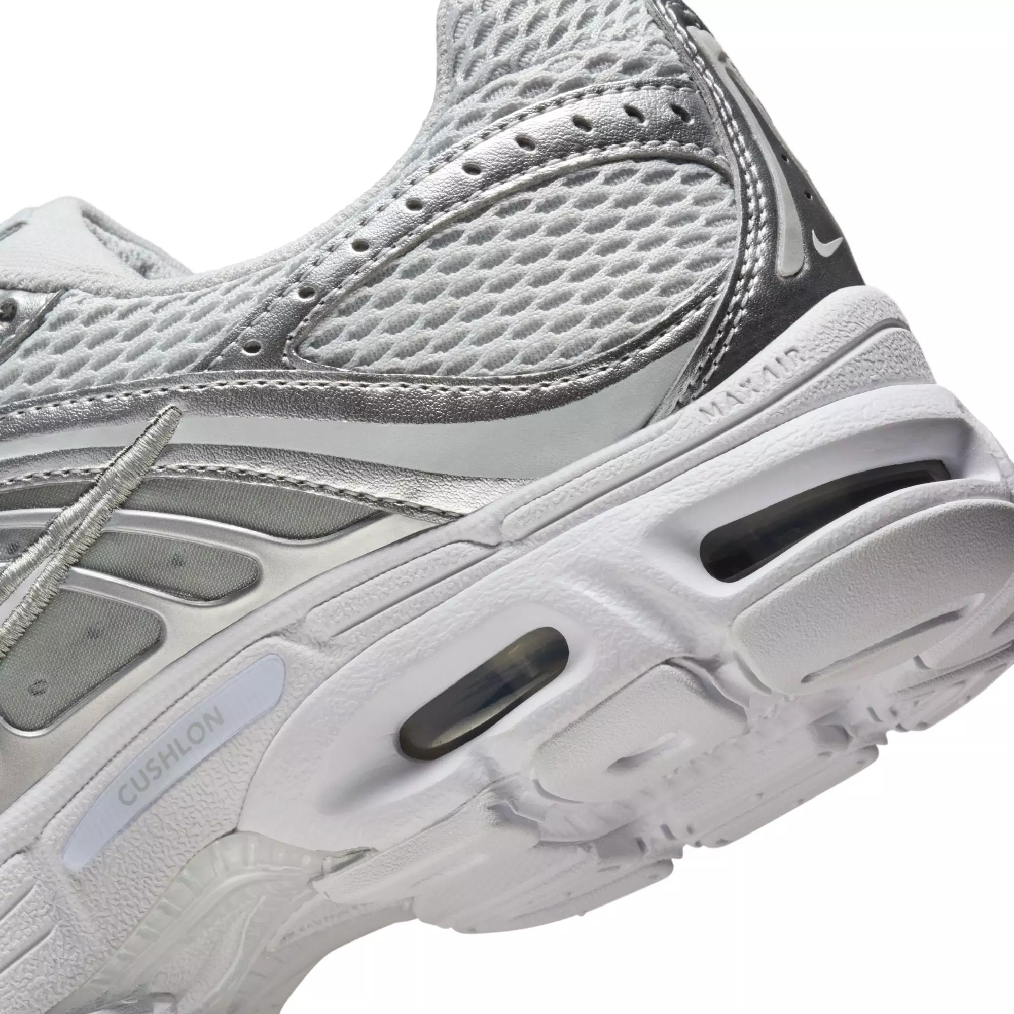 Nike Air Max Moto 2K With Reflective Accents "Grey Fog/White/Metallic Silver" Women's Shoe - SILVER/WHITE/BLACK