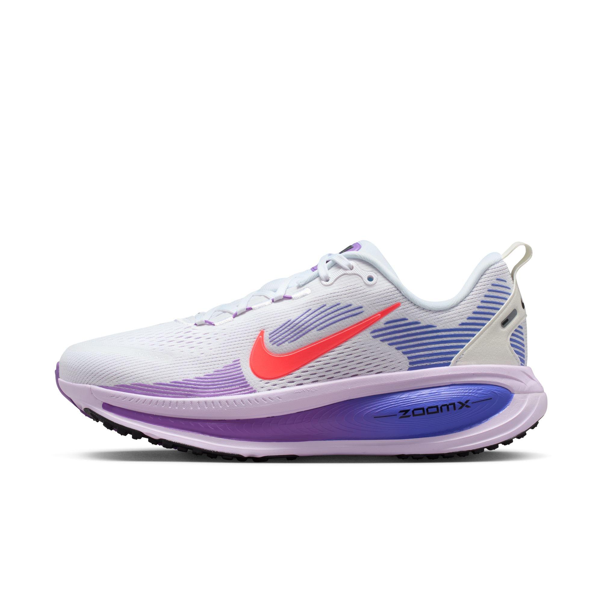 Nike Vomero 18 "White/Hot Lava/Violet Mist/Sapphire" Women's Road Running Shoe - WHITE/PURPLE Thumbnail View 3