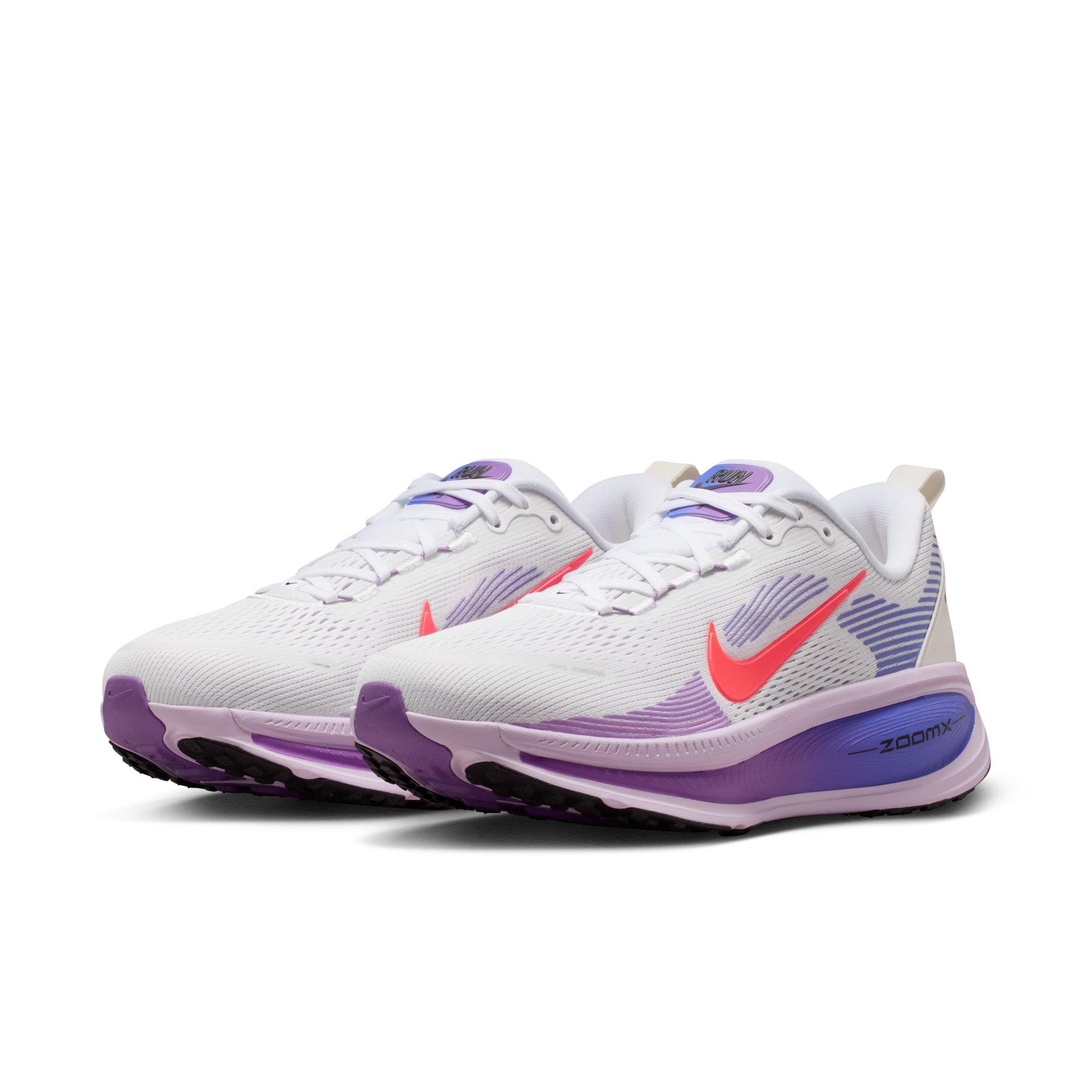 Nike Vomero 18 "White/Hot Lava/Violet Mist/Sapphire" Women's Road Running Shoe - WHITE/PURPLE Thumbnail View 5