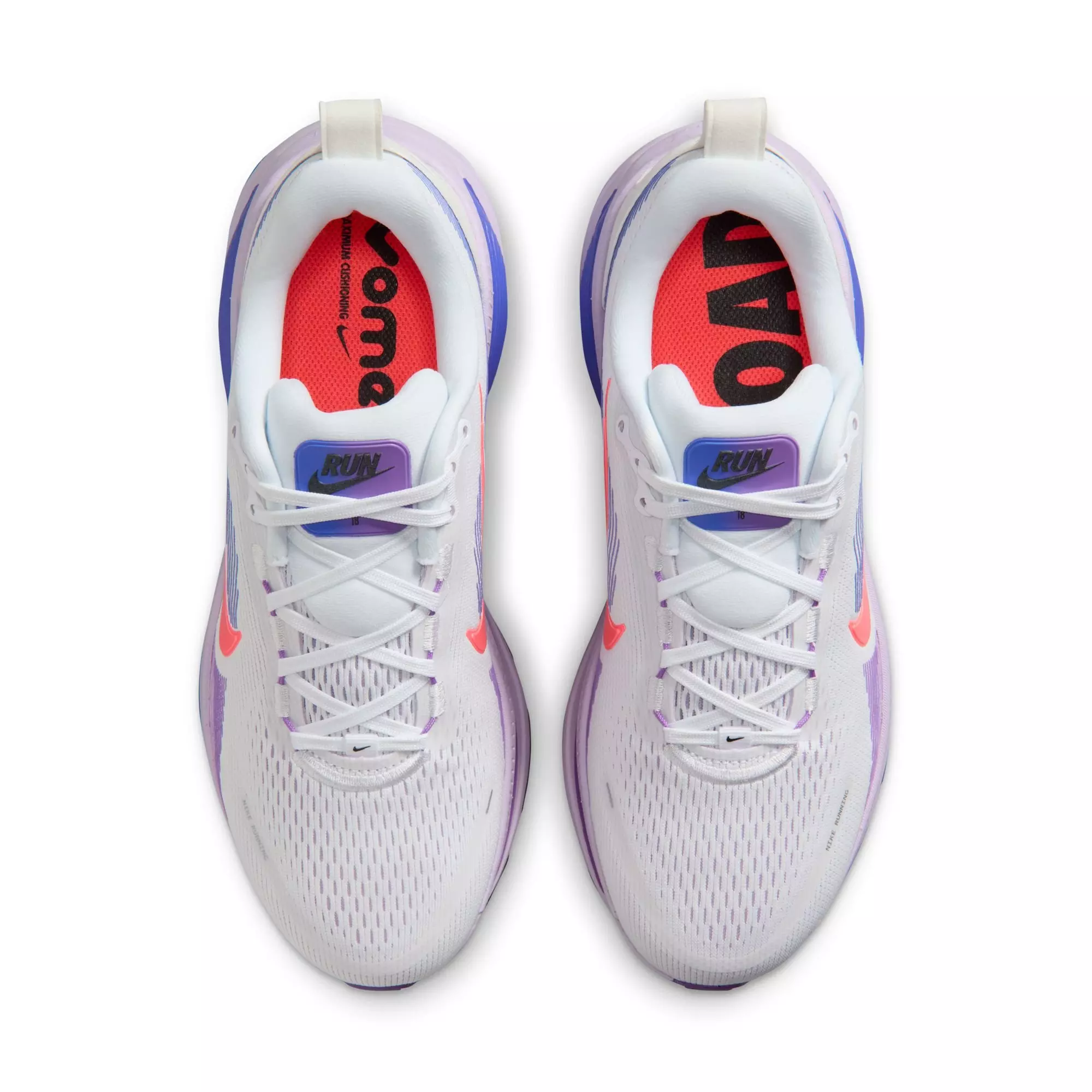 Nike Vomero 18 "White/Hot Lava/Violet Mist/Sapphire" Women's Road Running Shoe - WHITE/PURPLE